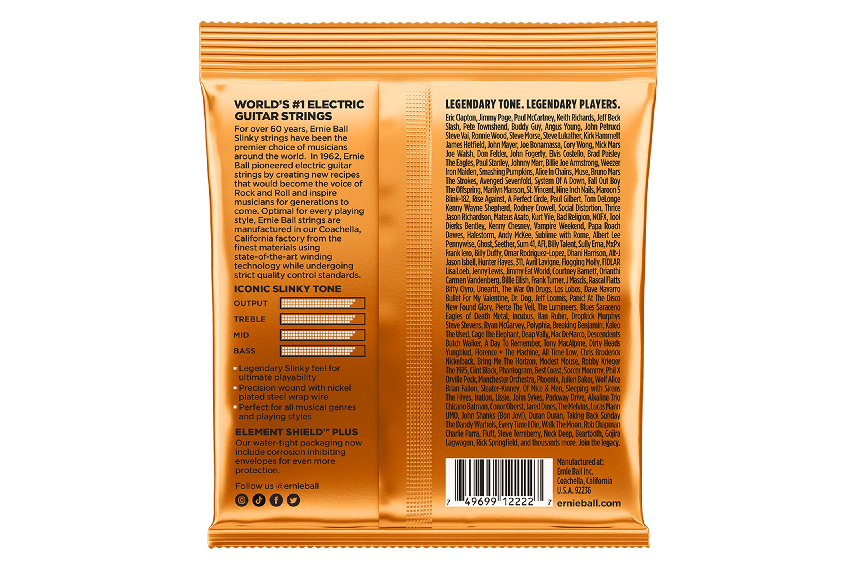 Ernie Ball Hybrid Slinky Nickel Electric Guitar Strings - 9-46 Gauge