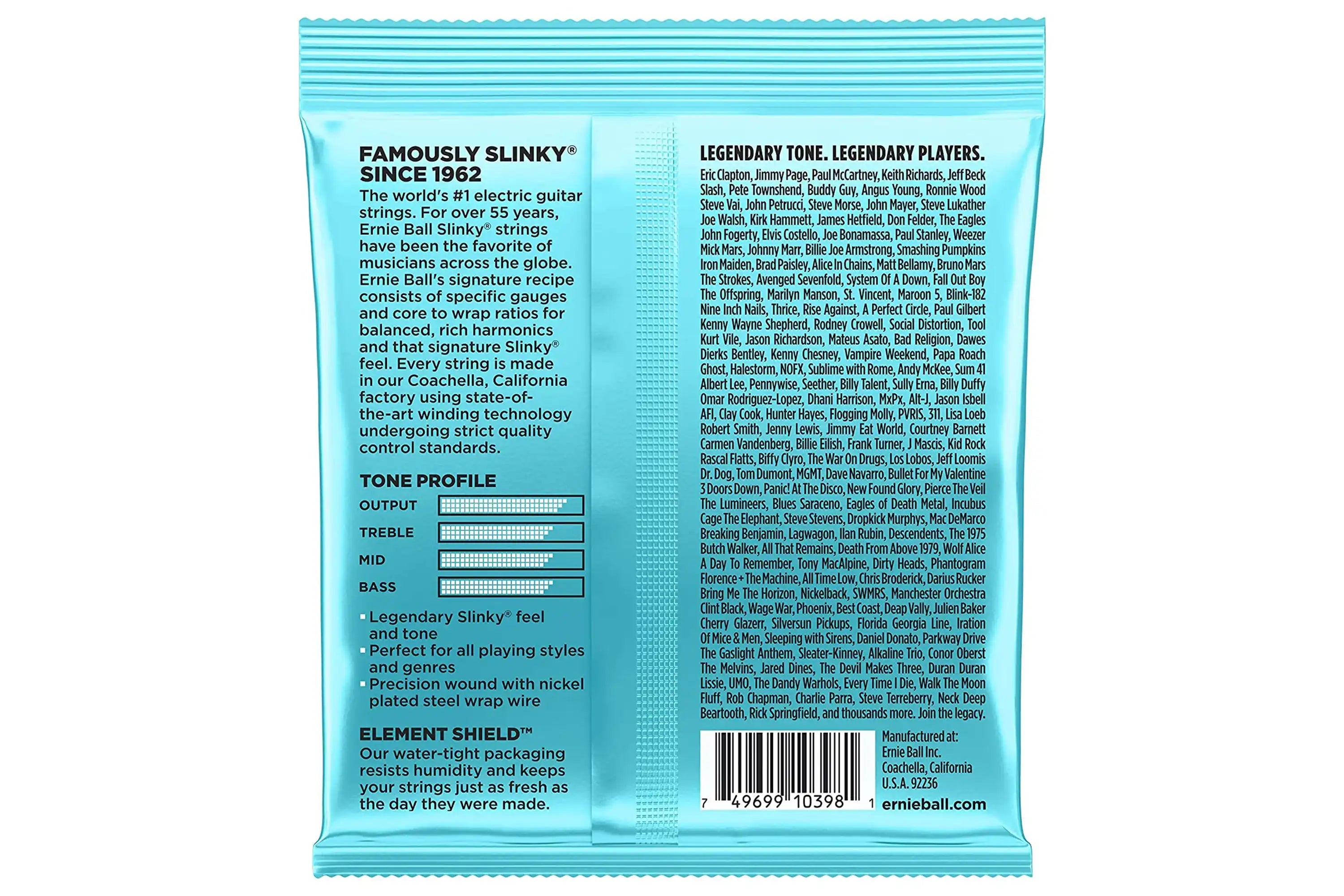 Ernie-Ball-Mighty-Slinky-Strings-back | Terry Carter Music Store