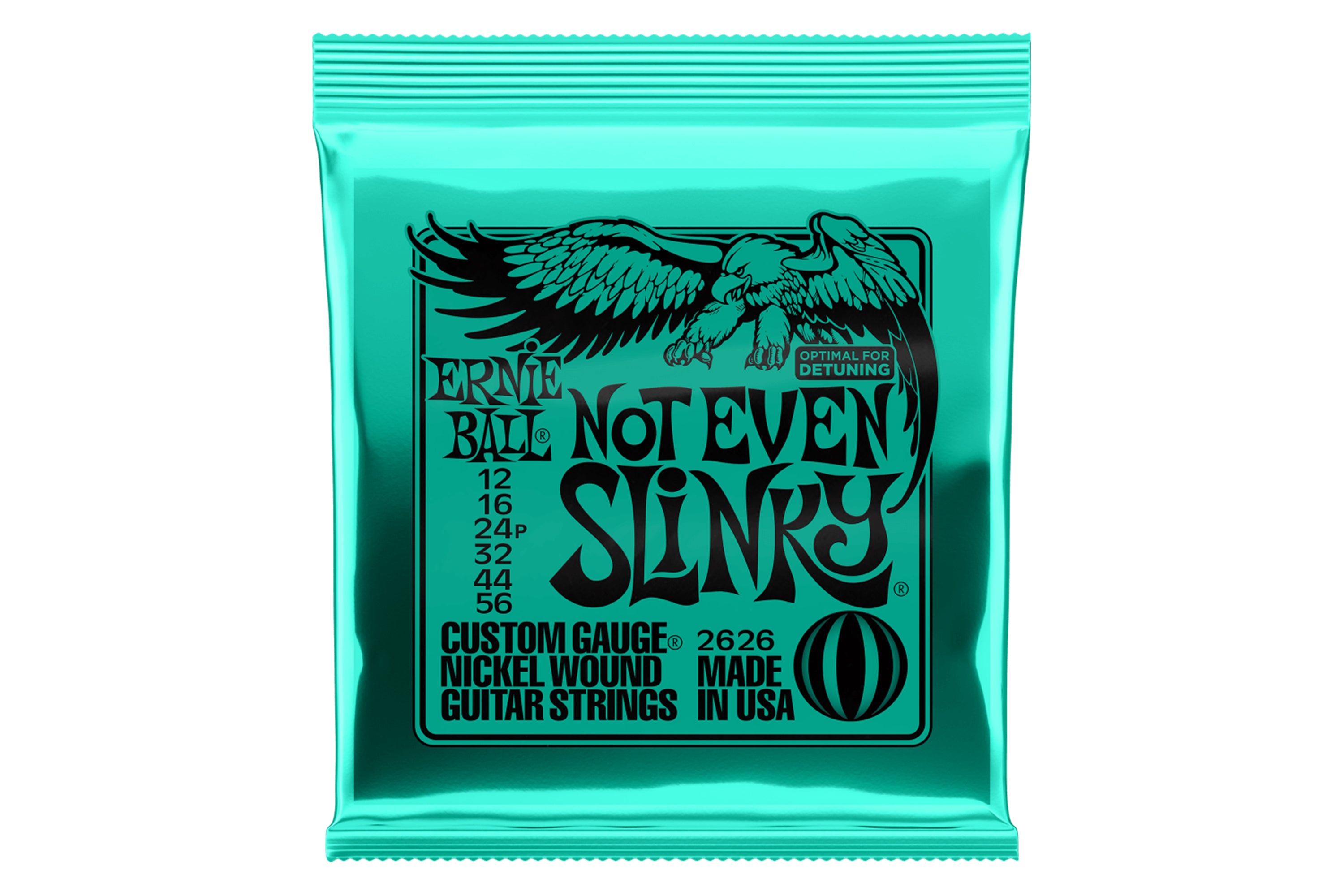 Ernie Ball Not Even Slinky Nickel Wound Electric Guitar Strings - 12-56