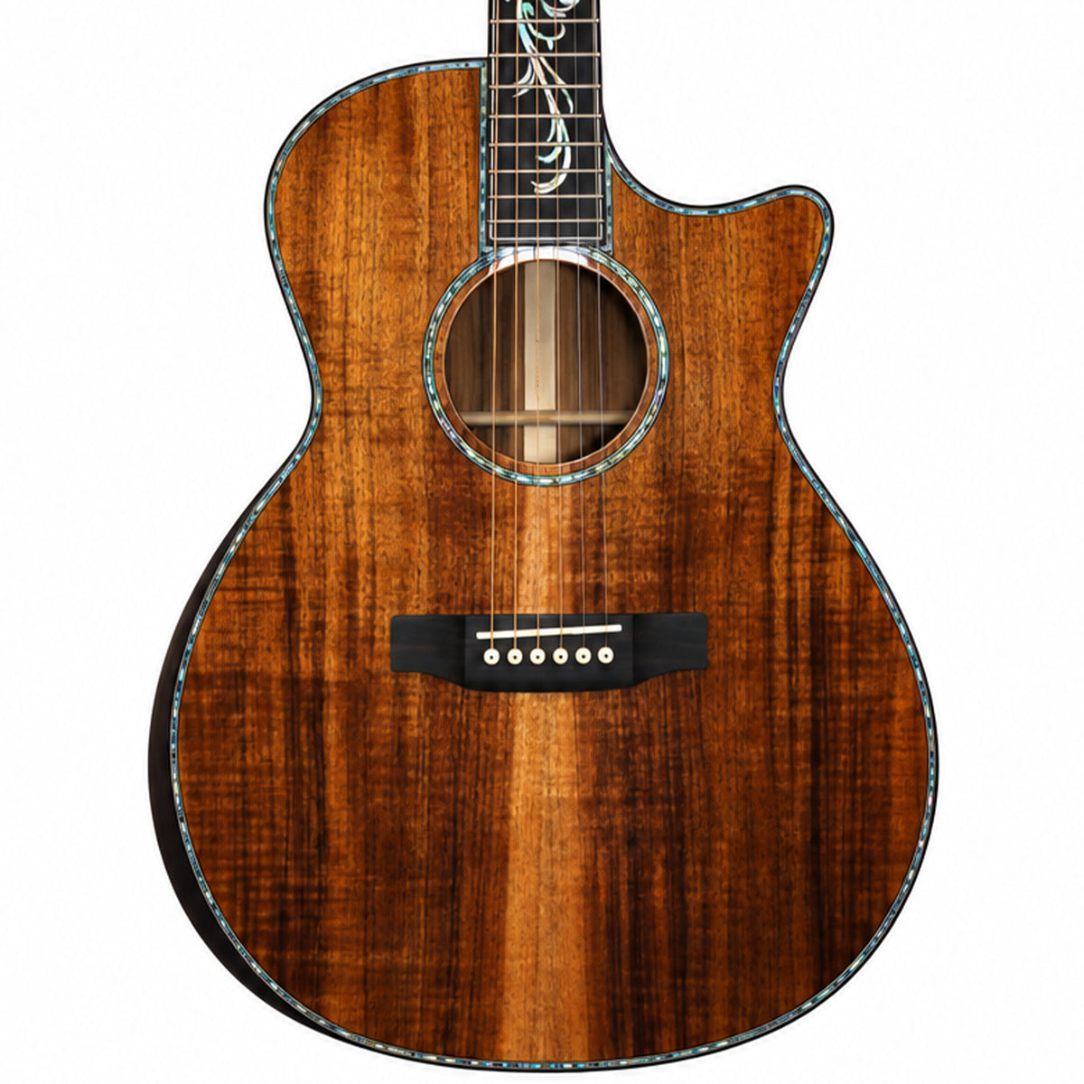Willow Creek FX-SGKKY Koa Elite All-Solid Acoustic Grand Auditorium Guitar w/ Effects & Bluetooth + 12-Month Lessons Pre-Order
