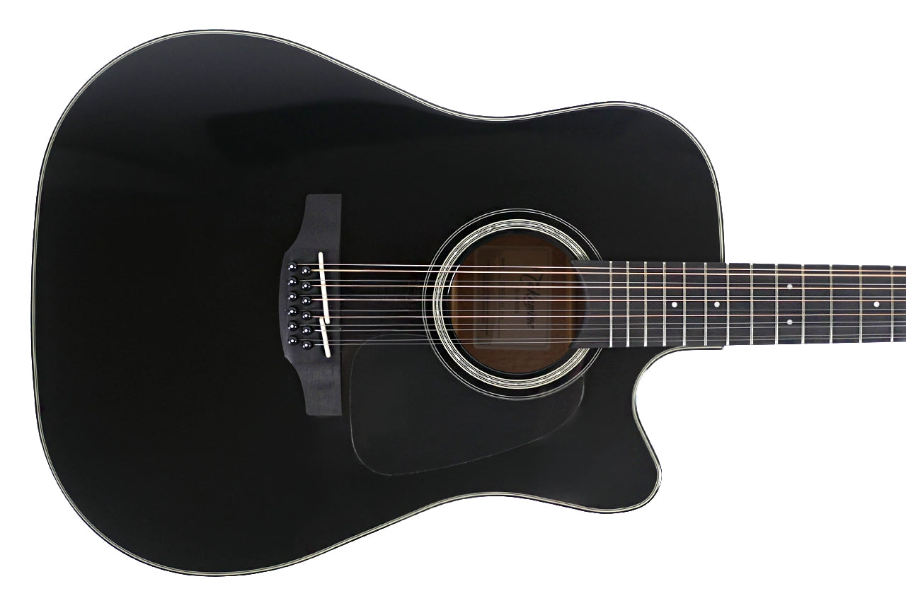 Takamine GD30CE12 Black 12-String Dreadnought Guitar