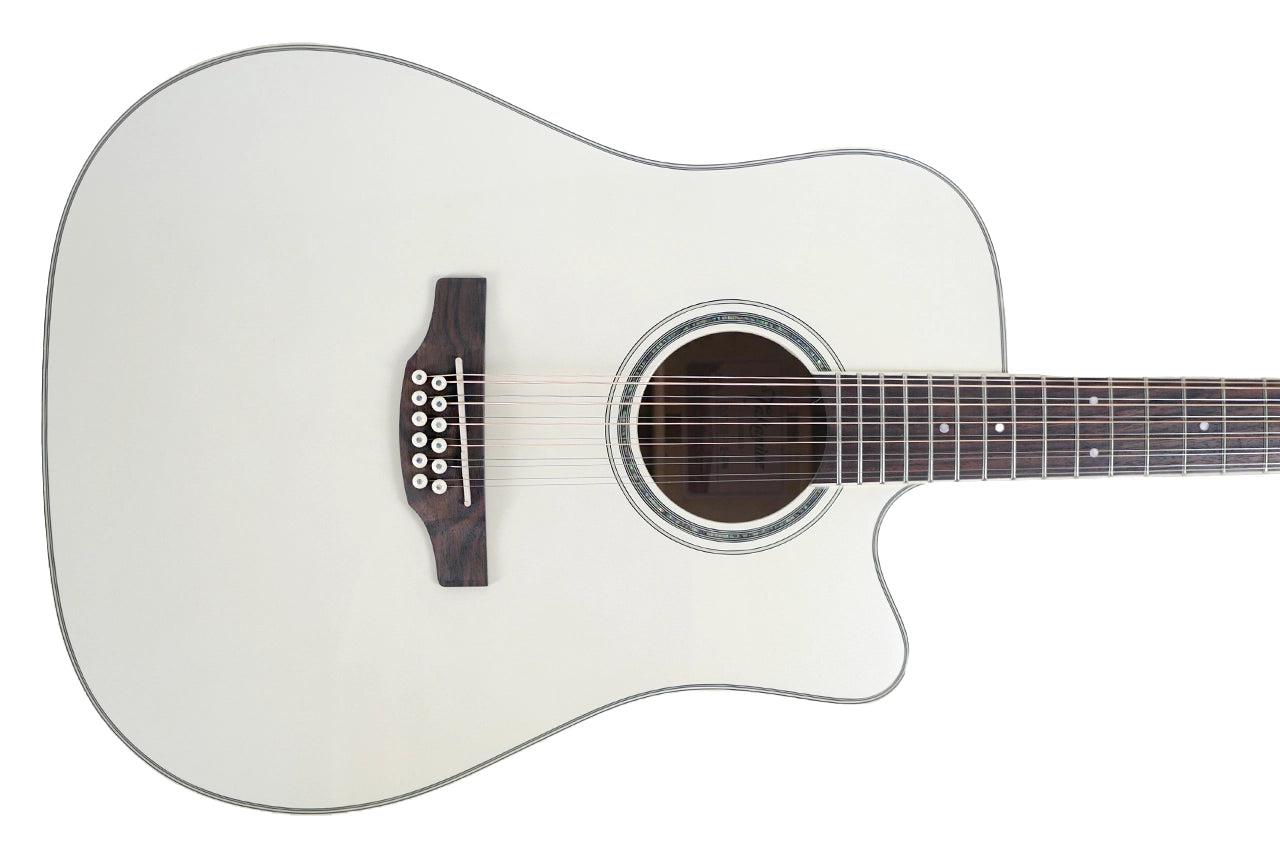 Takamine GD37CE12-PW Pearl White 12-String Dreadnought Guitar