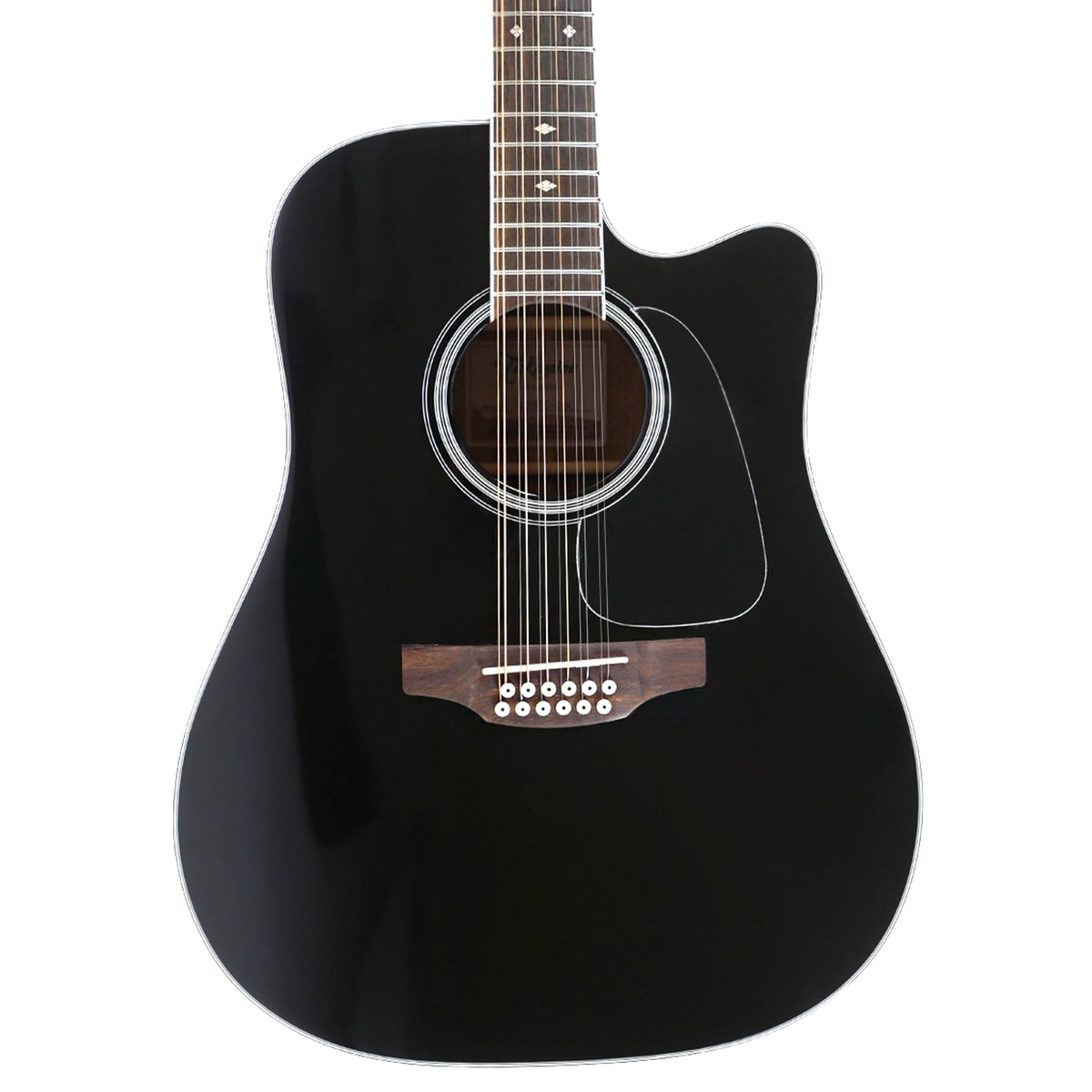 Takamine GD38CE-BLK Black 12-String Acoustic-Electric Guitar + 12-Month Lessons