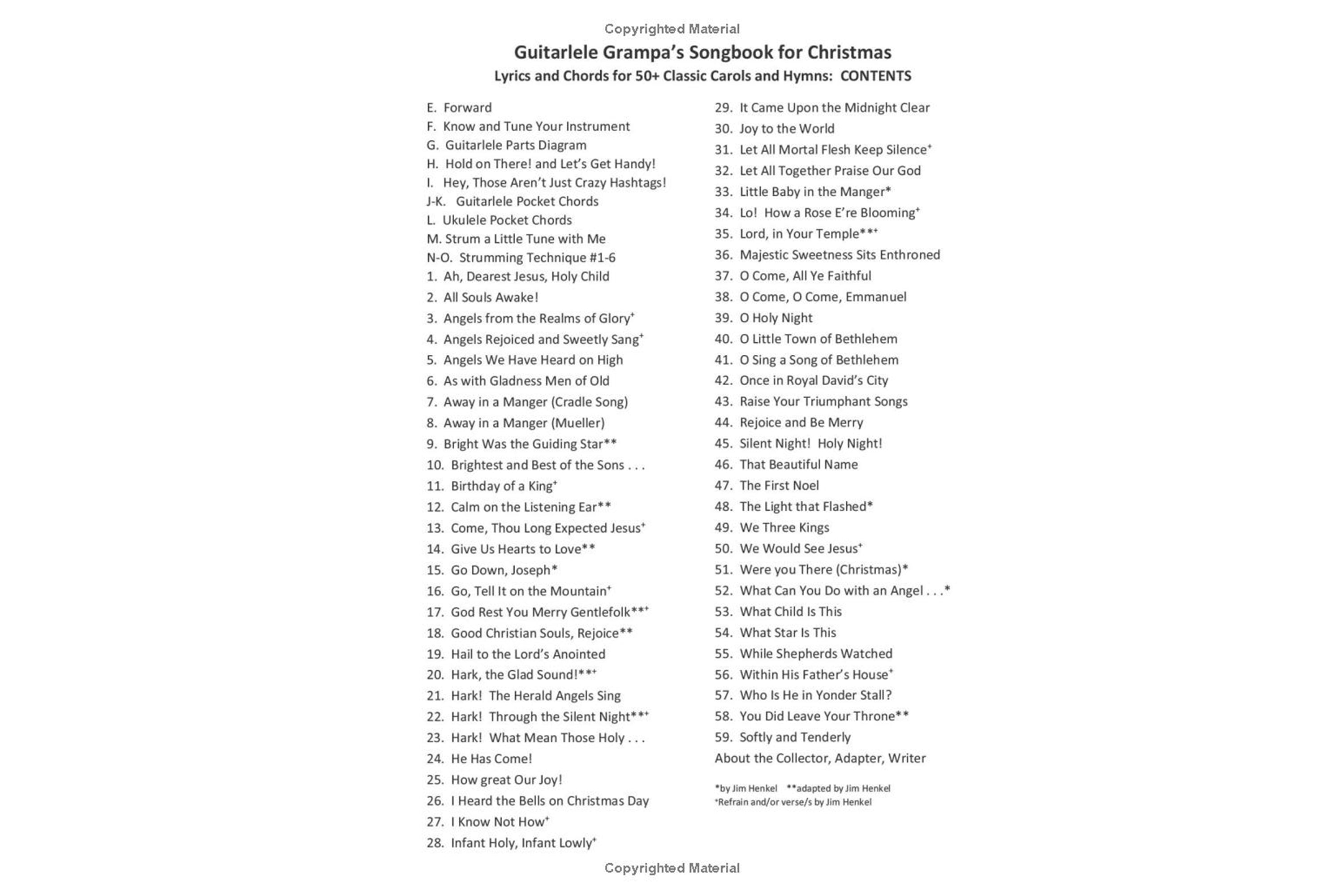 Guitarlele Grampa's Songbook for Christmas