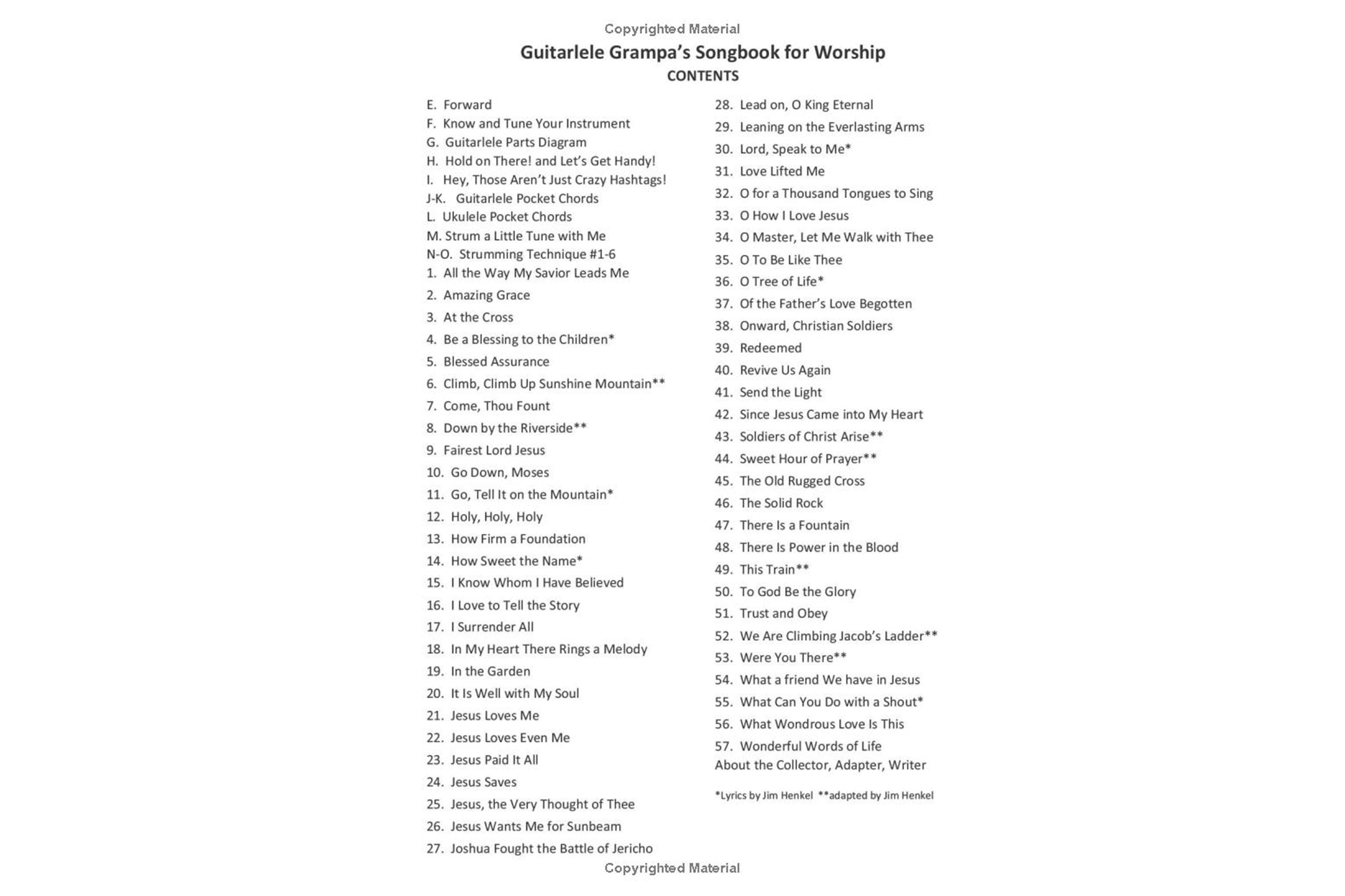 Guitarlele Grampa's Songbook for Worship