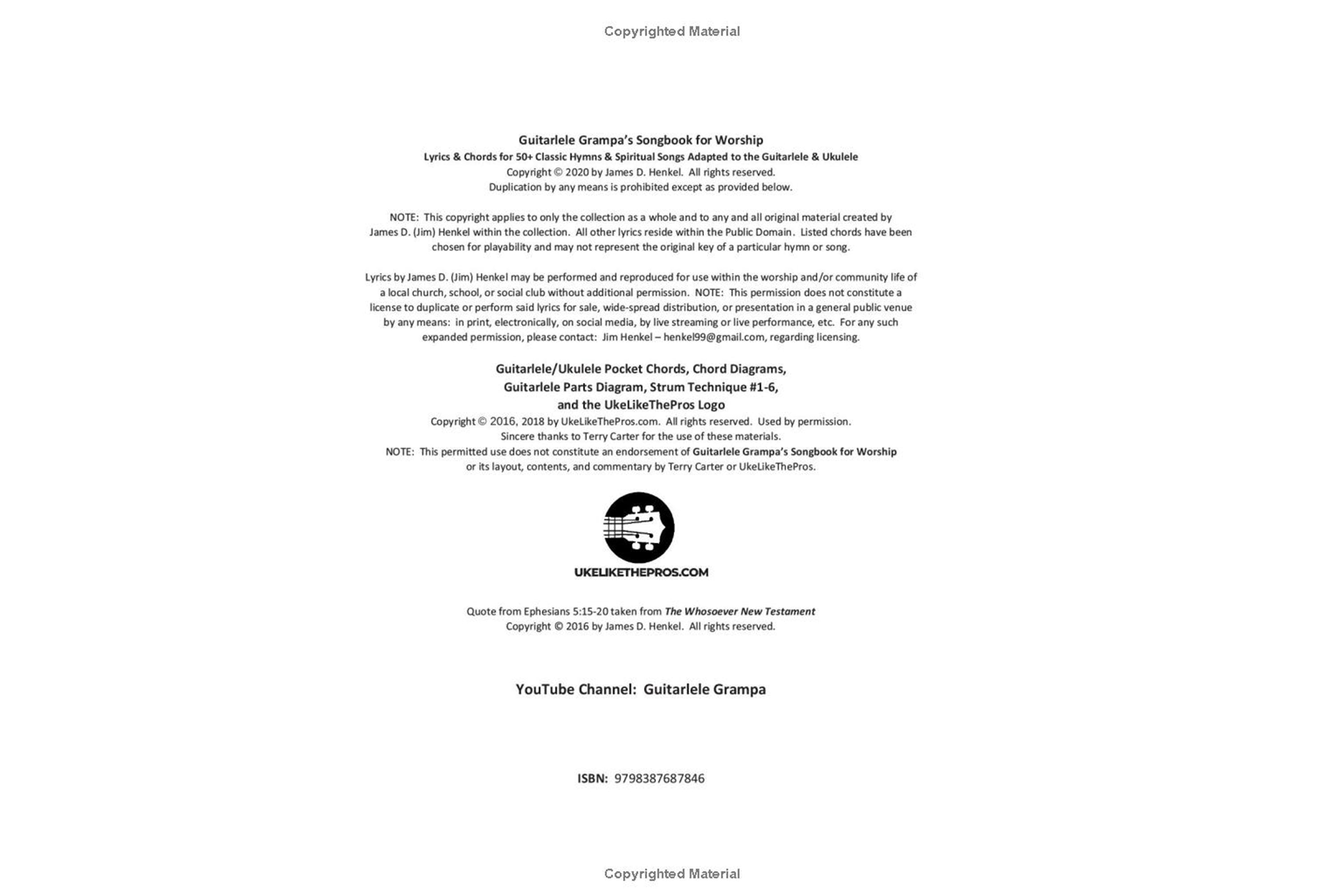 Guitarlele Grampa's Songbook for Worship