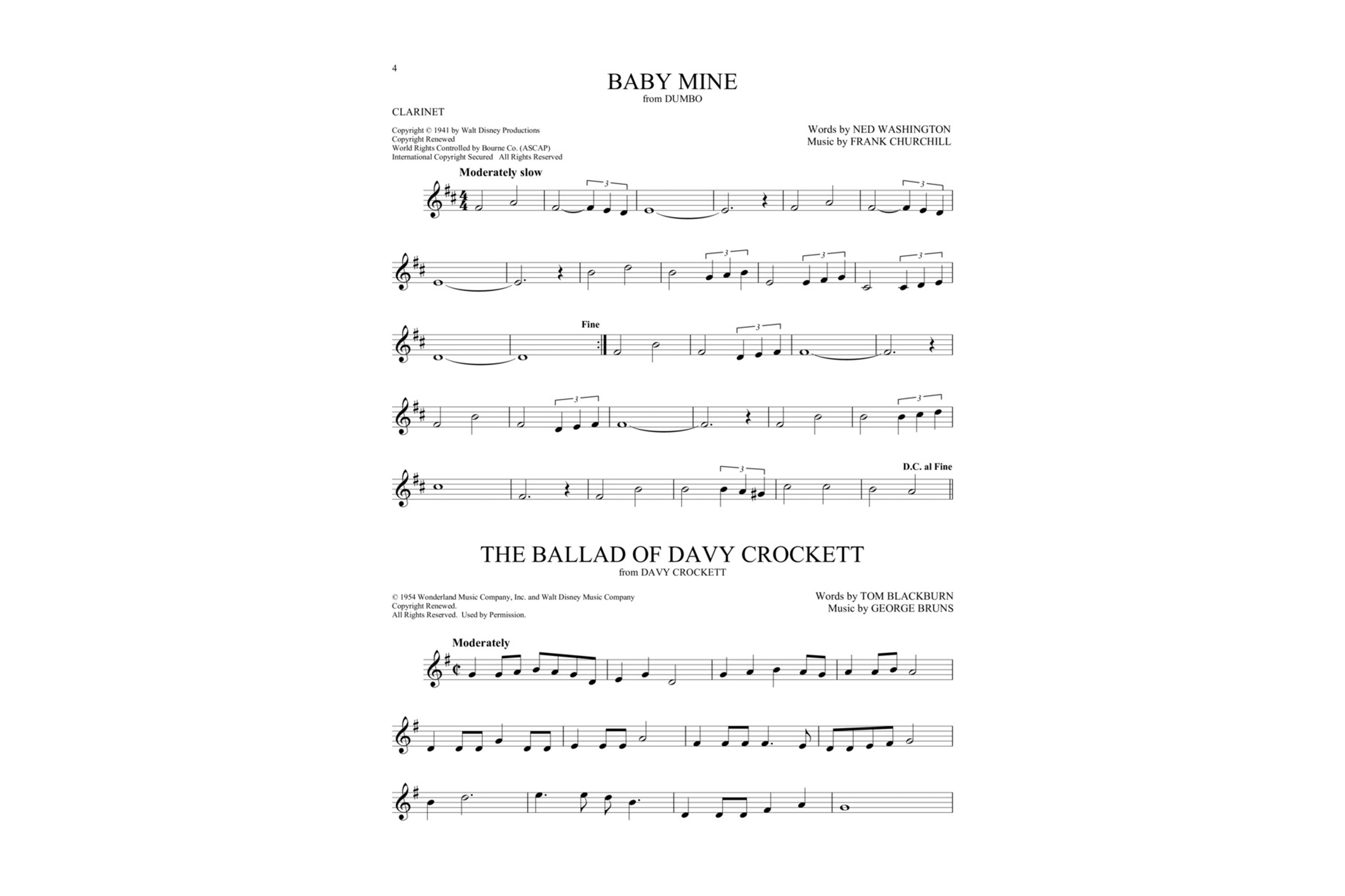 Hal Leonard 101 Disney Songs for Clarinet