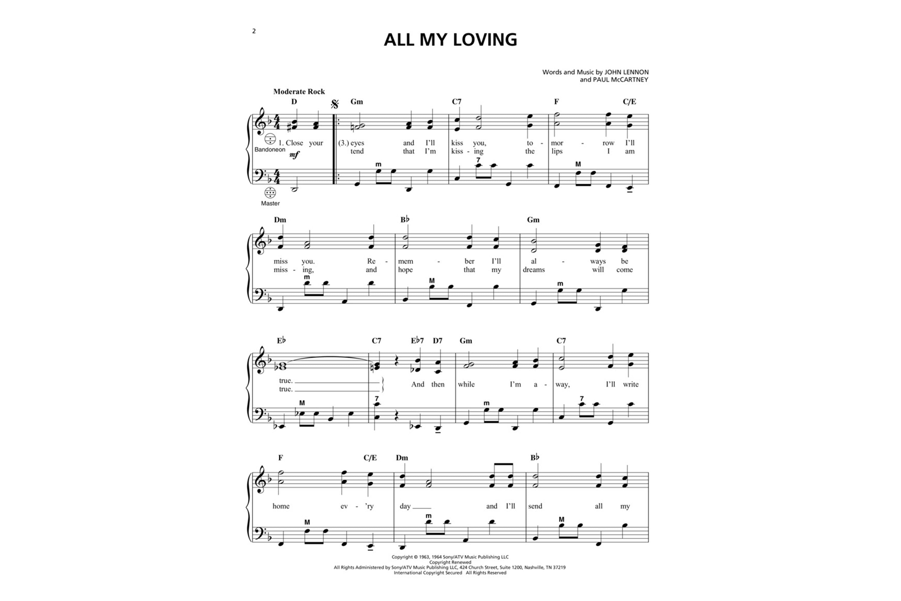 Hal Leonard The Beatles For Accordion Book