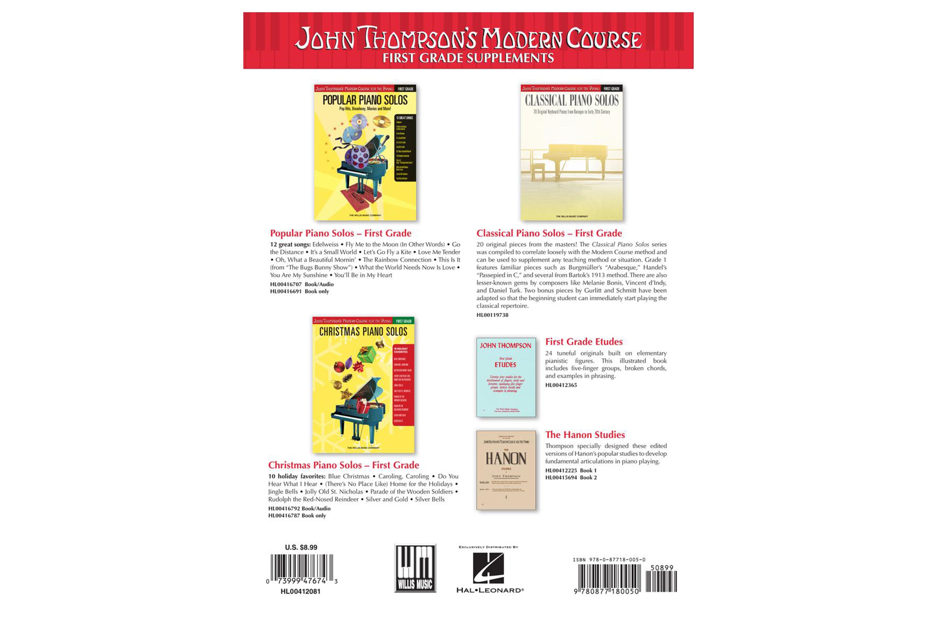 John Thompson's Modern Course For The Piano - First Grade (Book Only)