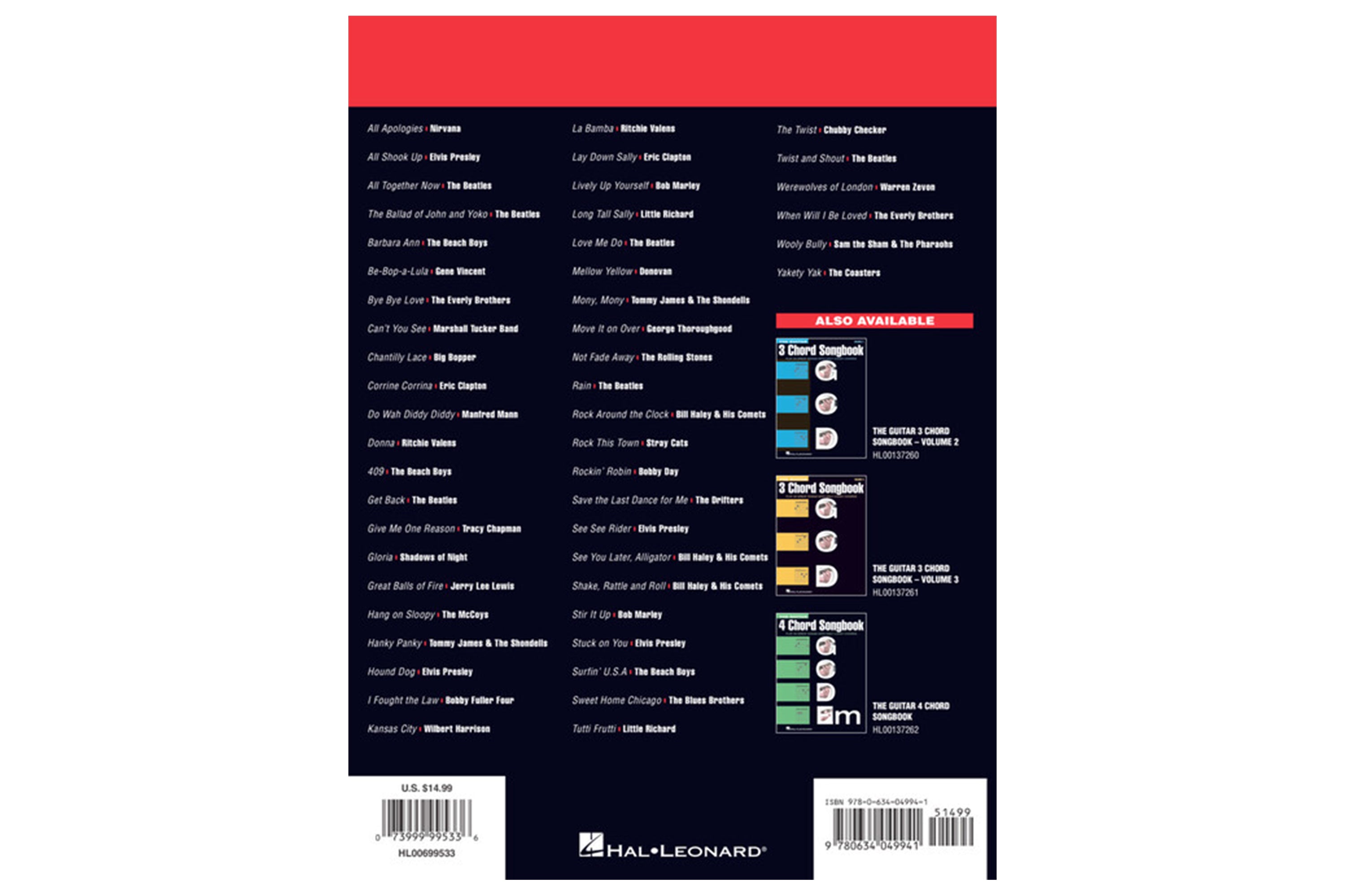 The Guitar Three-Chord Songbook Play 50 Rock Hits with Only 3 Easy Chords