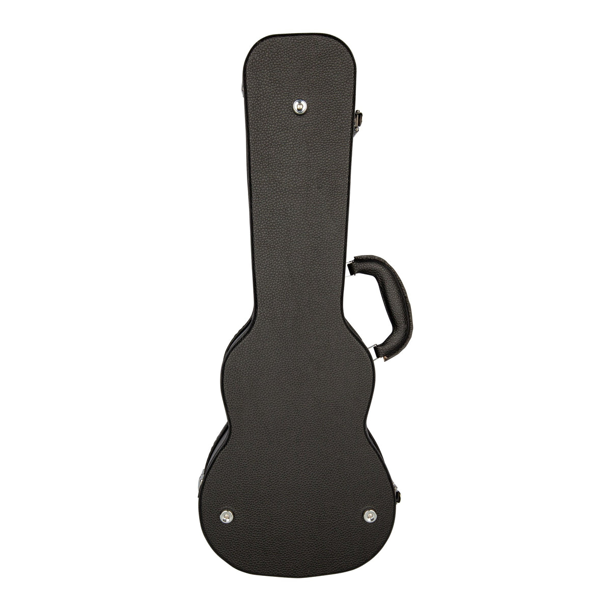 Lanikai HWC-C Concert Ukulele Hardshell Wood Case, back view of the black wood shell