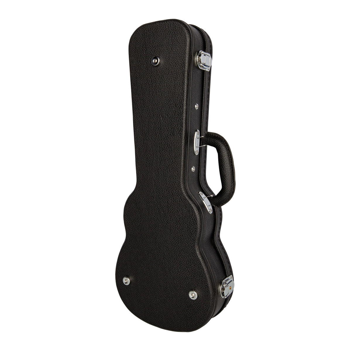 Lanikai HWC-S Soprano Ukulele Hardshell Wood Case, side view from the latch side