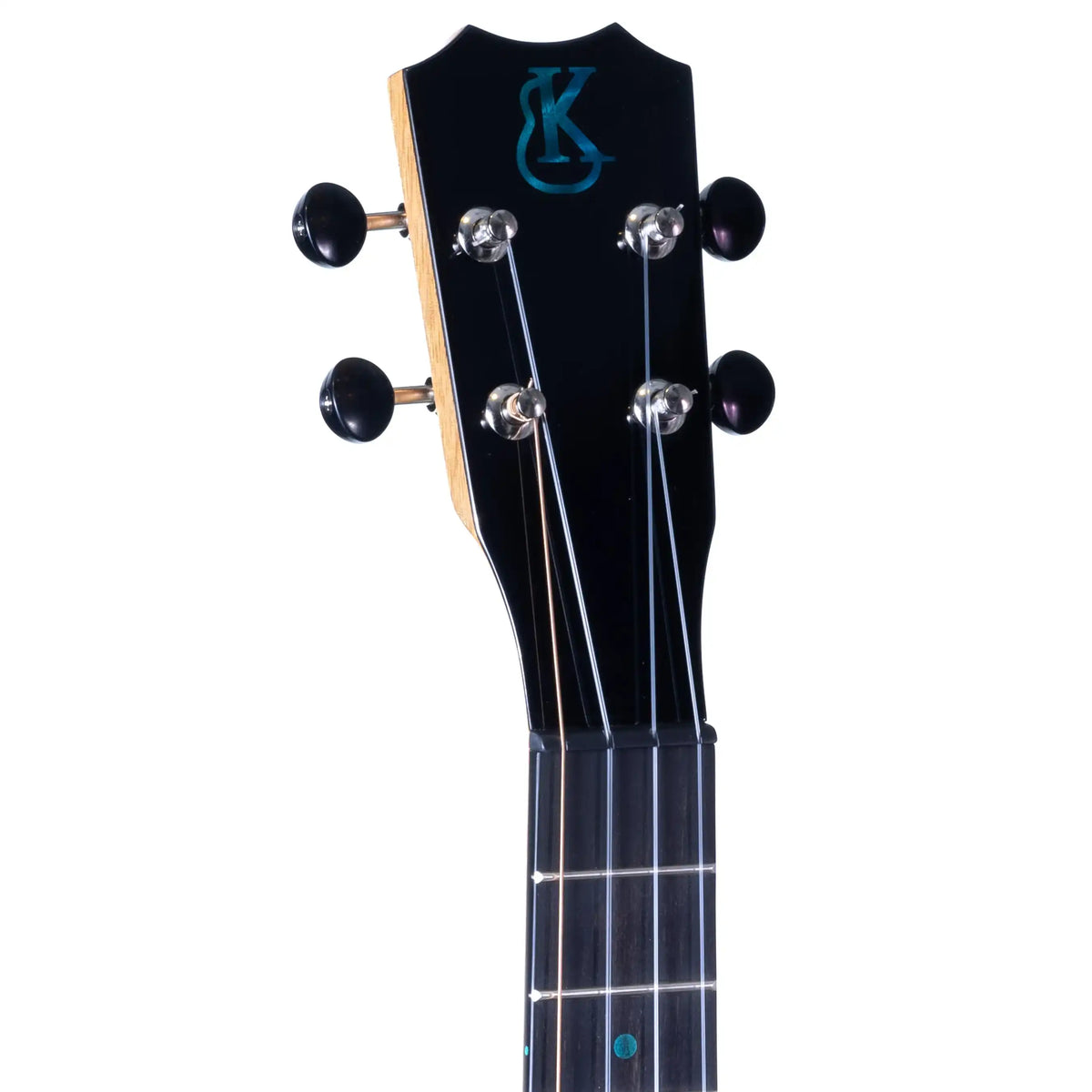 Example photo: an earlier Kanile'a 'Ilikai Pro tenor, serial 29002, Crown headstock with teal-stained poplar logo and chrome tuners