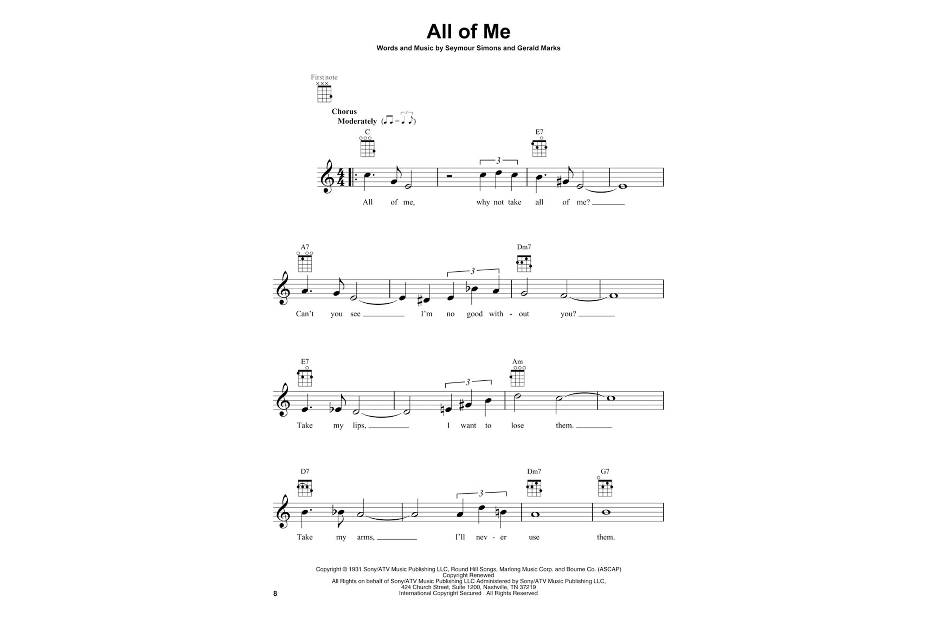 Jazz Standards for Ukulele