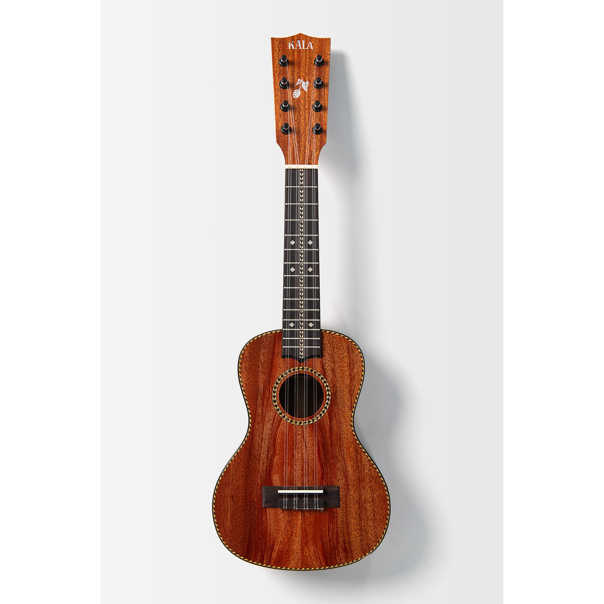 Full front view of the Kala KA-TARO-ASMH-C 8-string concert ukulele