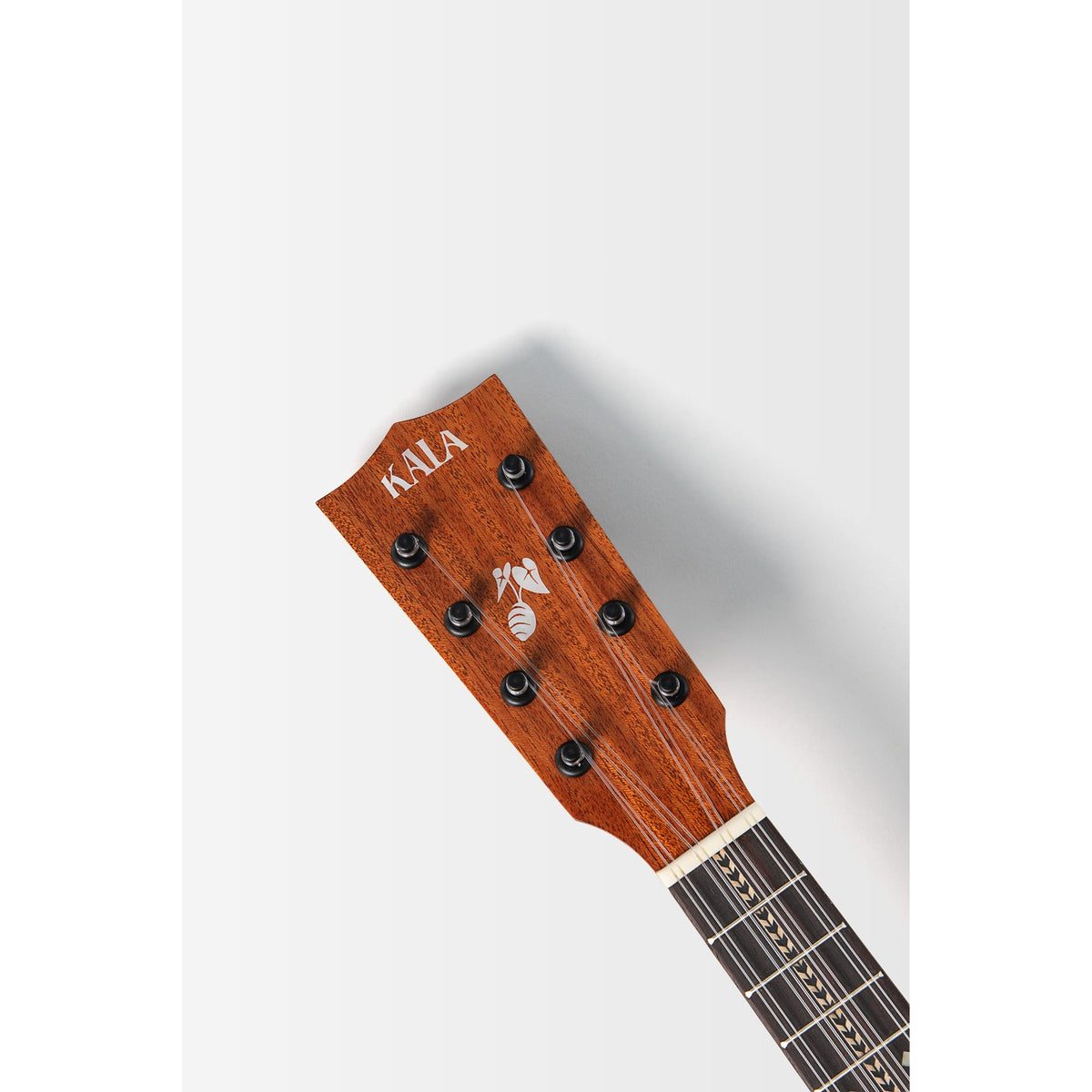 Kala Taro Patch eight-string paddle headstock, front view