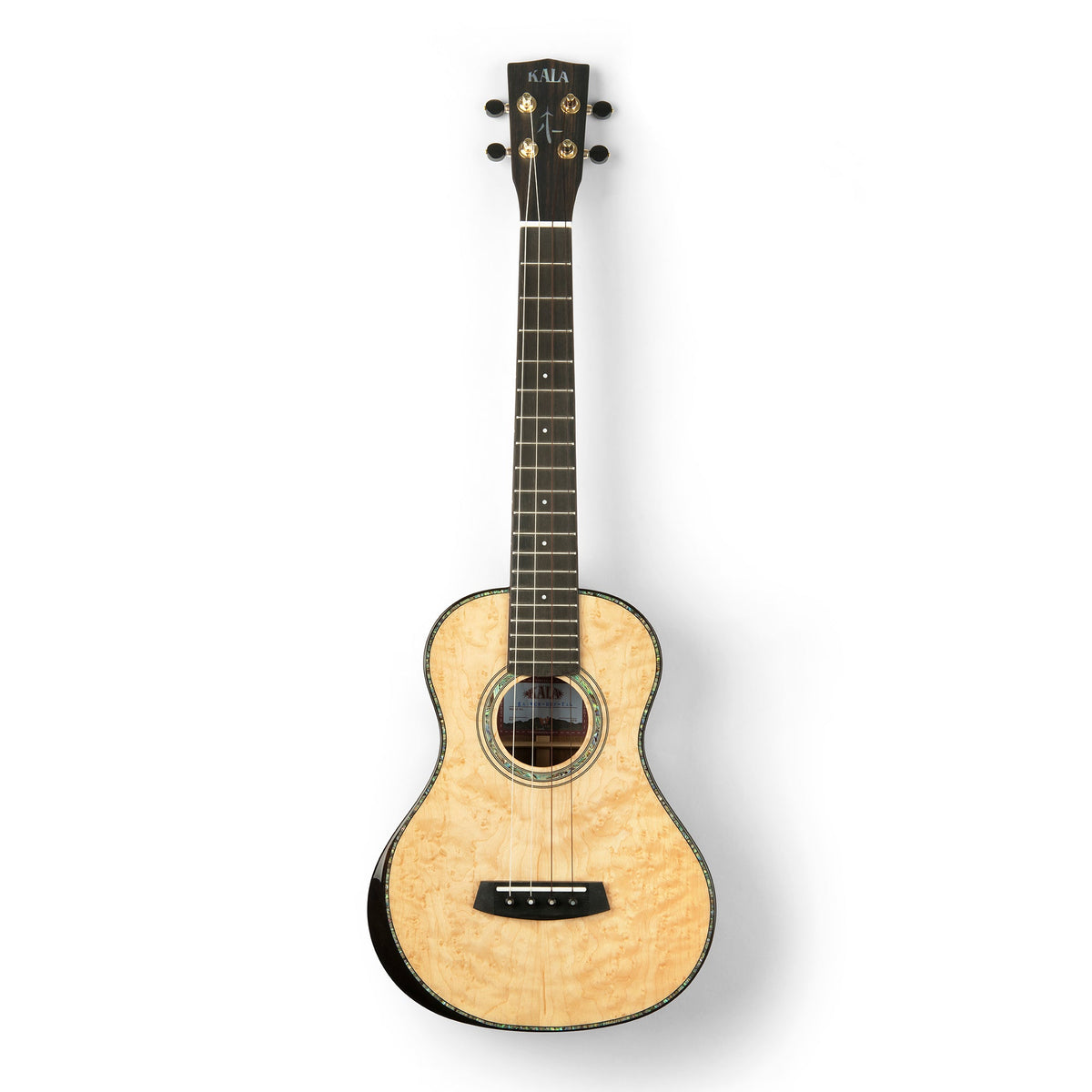 Full front view of the Kala KA-WCW-BMP-TXL West Coast Woods Tenor XL ukulele