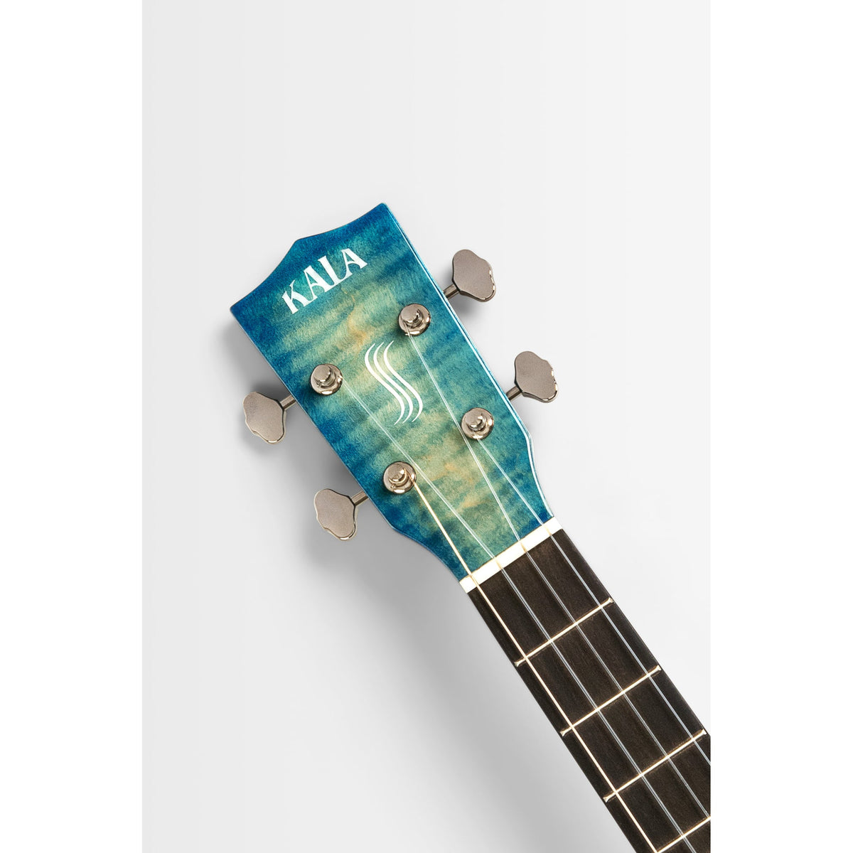 Kala KA-WF-BLU-AFM-B headstock with Grover chrome open gear tuners