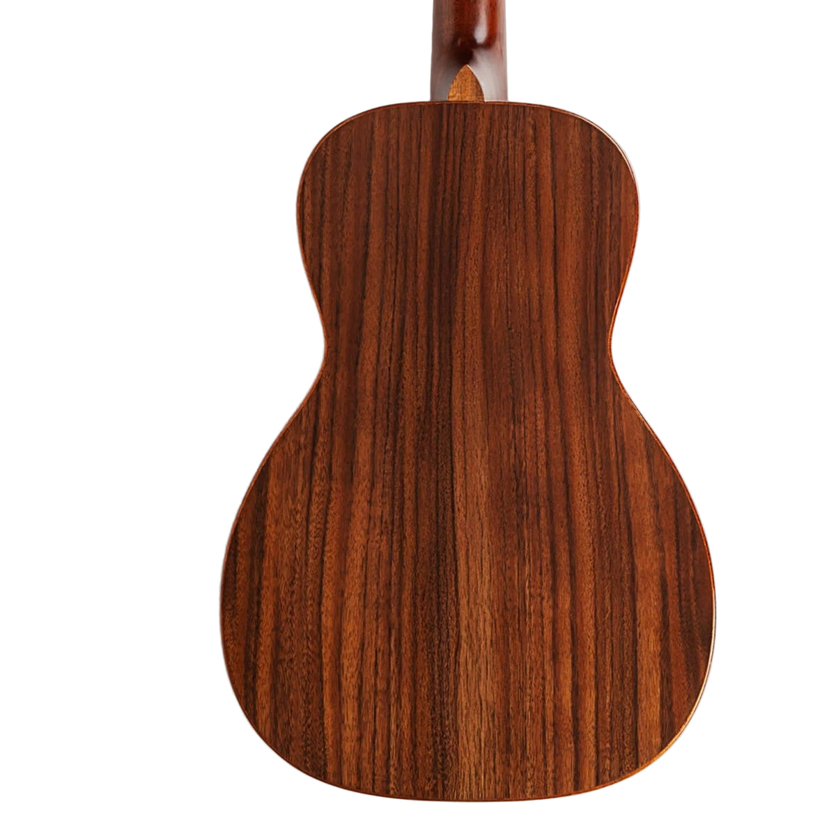 Back of the Kala KA-WP-CA-GB-E Waypoint grand baritone ukulele, solid acacia back with mahogany neck