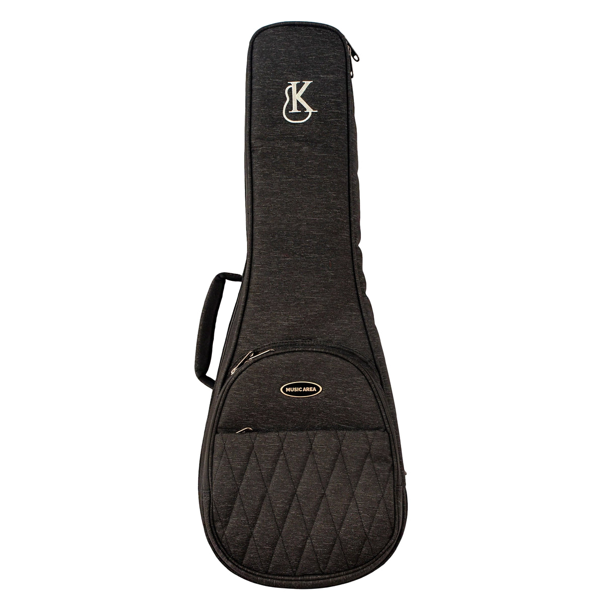 Kanile'a black padded gig bag with the Kanile'a logo