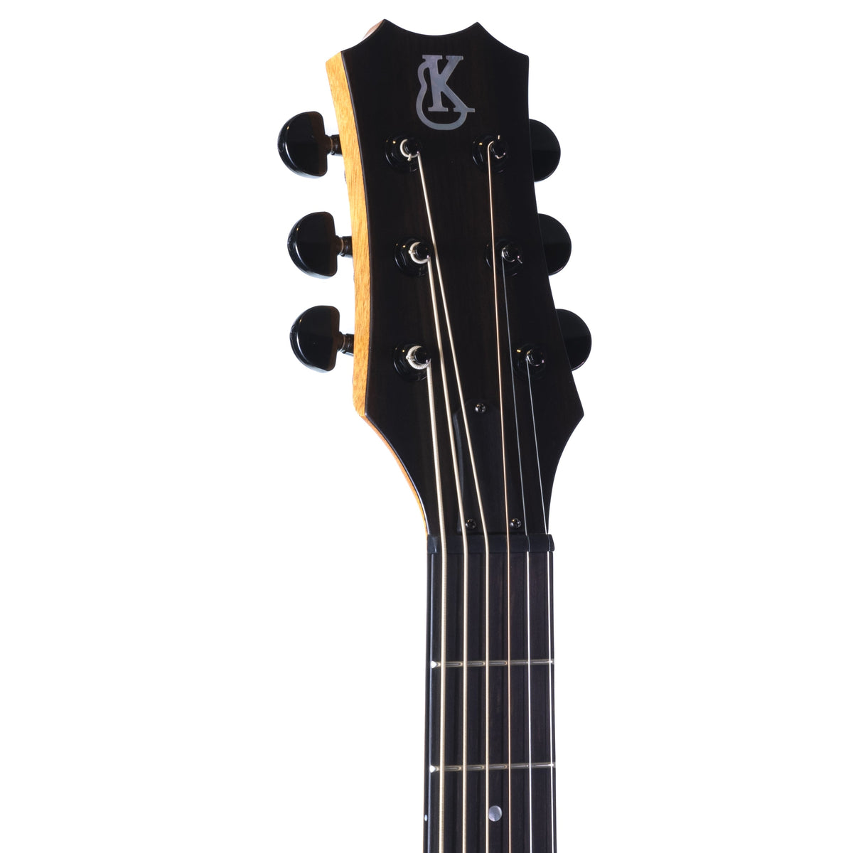 Example photo: an earlier Kanile'a KG-1 Core, serial G0006, headstock with Gotoh black locking tuners