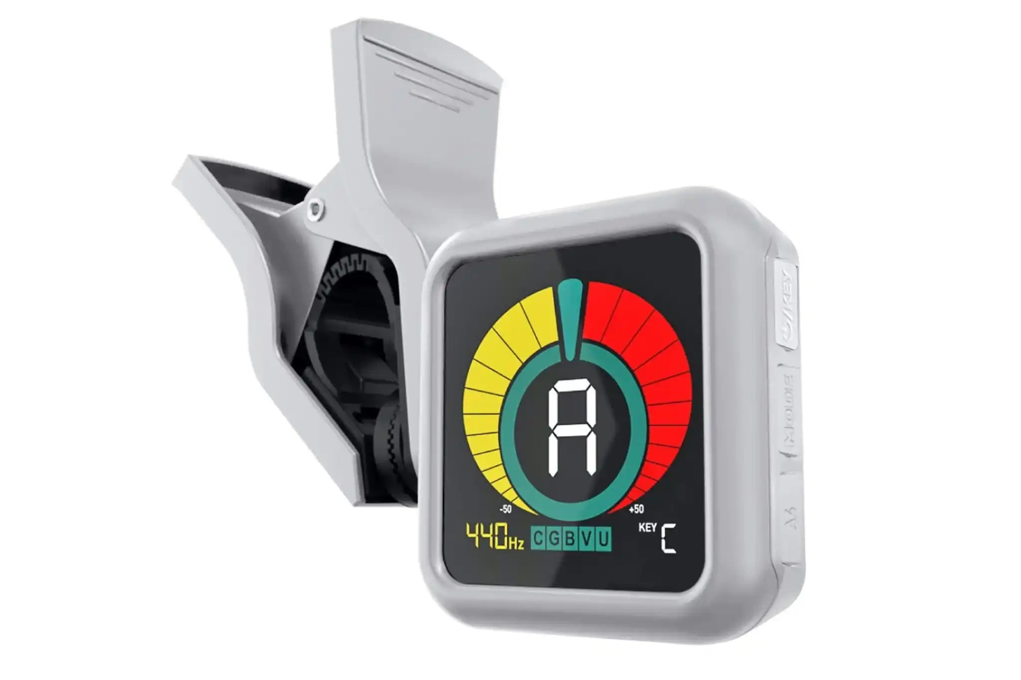 KLIQUberTuner-ProfessionalClip-OnTunerForAllInstruments-WHITE_Mesadetrabajo1 | Terry Carter Music Store