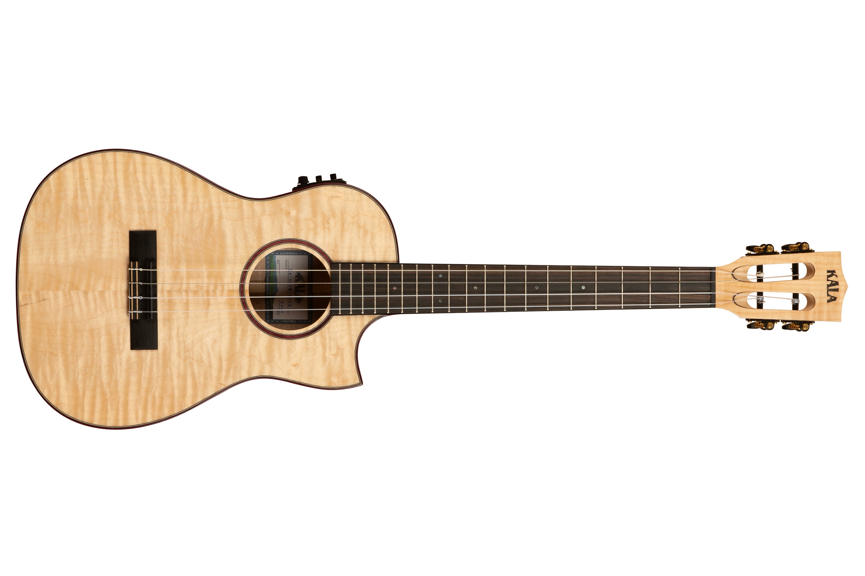 Kala ASFM-B-CE Flamed Maple Baritone Ukulele