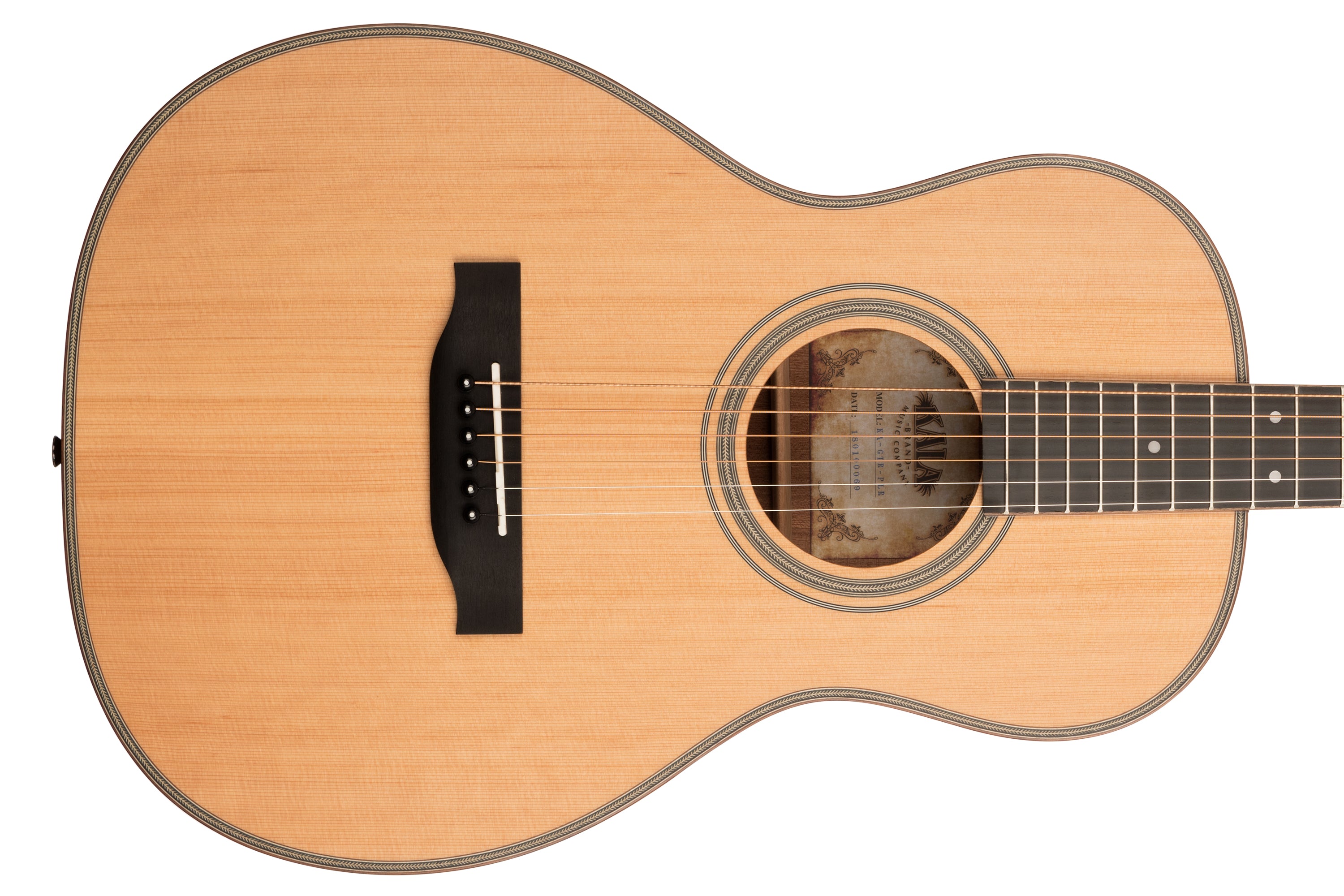 Kala Solid Cedar Top Parlor Guitar