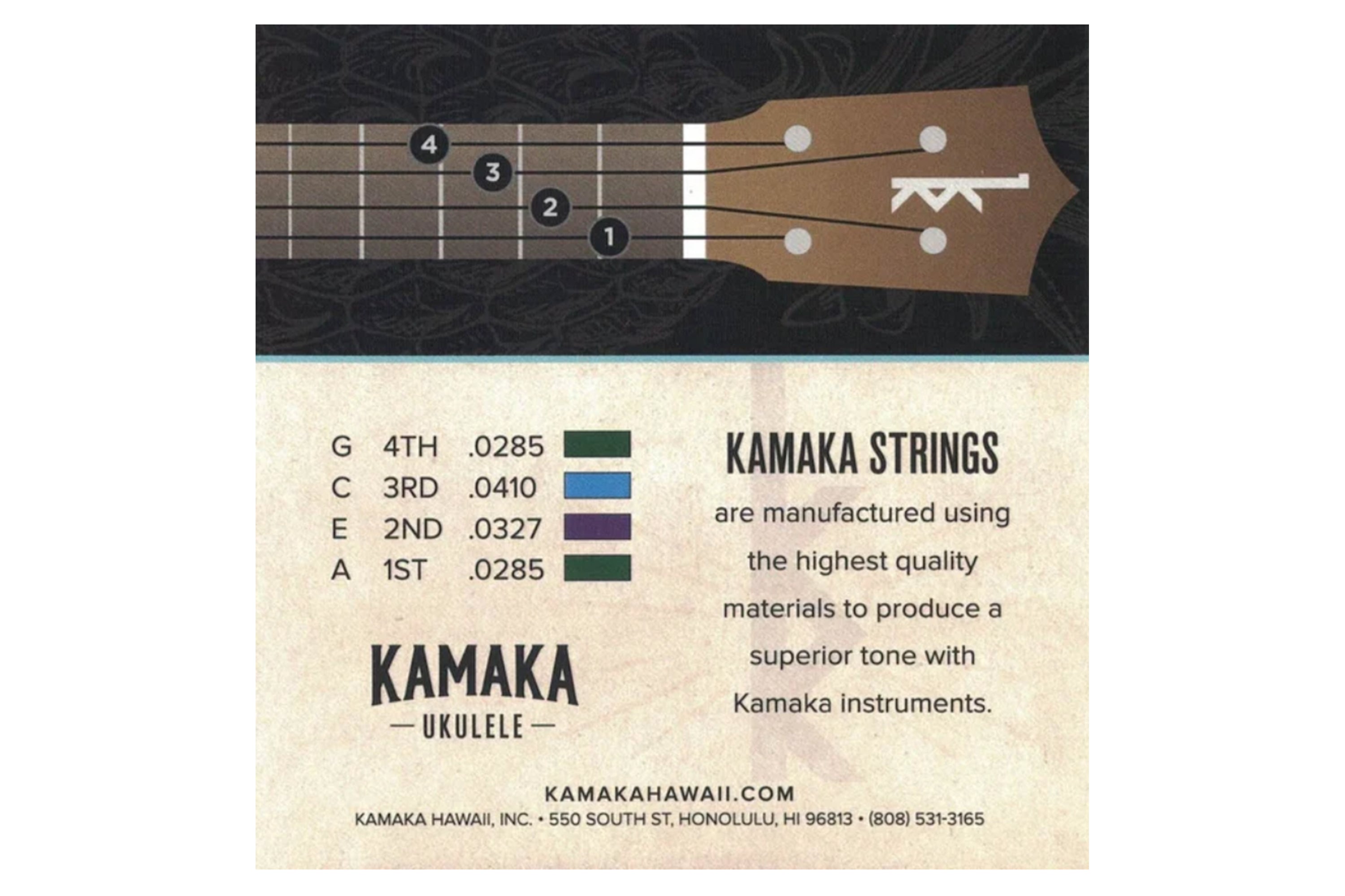 Kamaka S-3 Tenor Strings G-C-E-A - HIGH G
