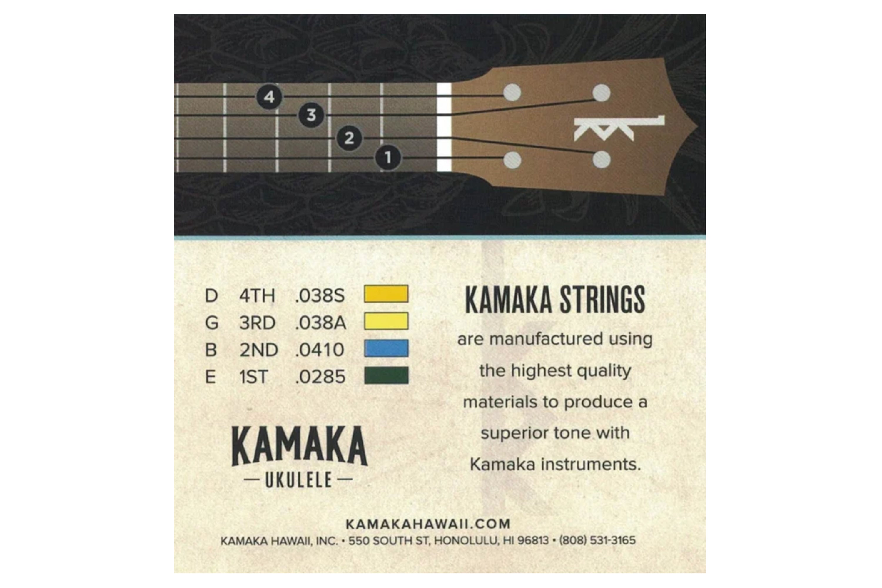 Kamaka S-4 Baritone Strings D-G-B-E