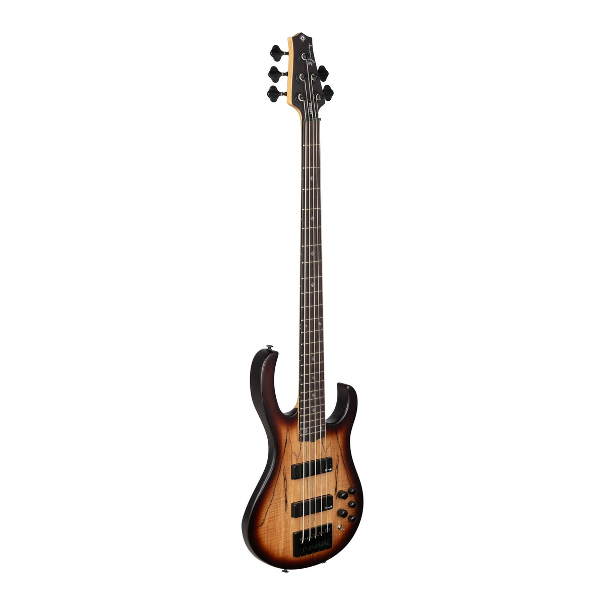 H. Jimenez LBS5-SB Camaleón 5-String Electric Bass Guitar - Spalt Burst, angled front view of the body