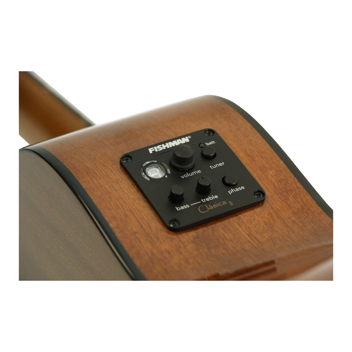 H. Jimenez LG3CE El Maestro Cutaway Nylon String Acoustic Electric Guitar, onboard preamp and tuner controls on the upper side