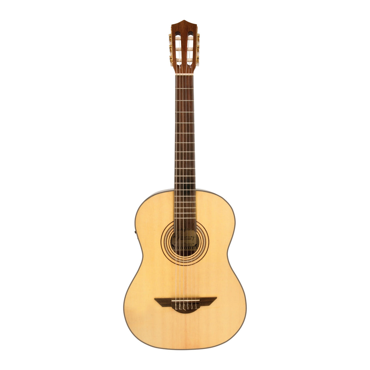 H. Jimenez LG3E El Maestro Nylon String Acoustic Electric Guitar, full front view from headstock to end