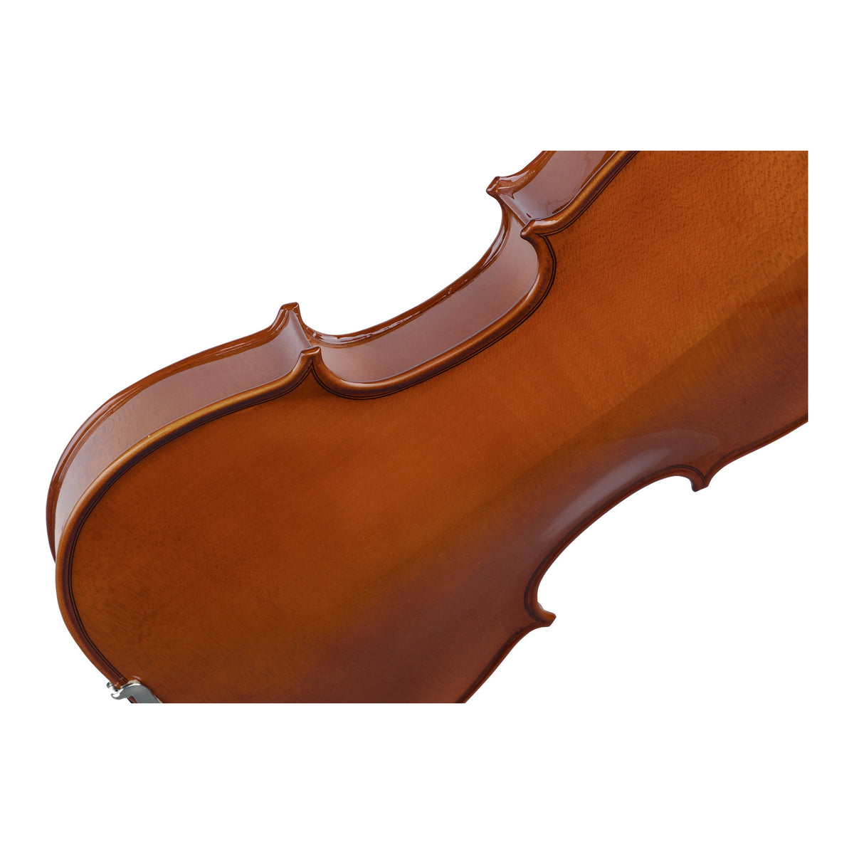 H. Jimenez LMVOE4 Primer Nivel Full Size Violin Outfit, close-up of the inlaid purfling