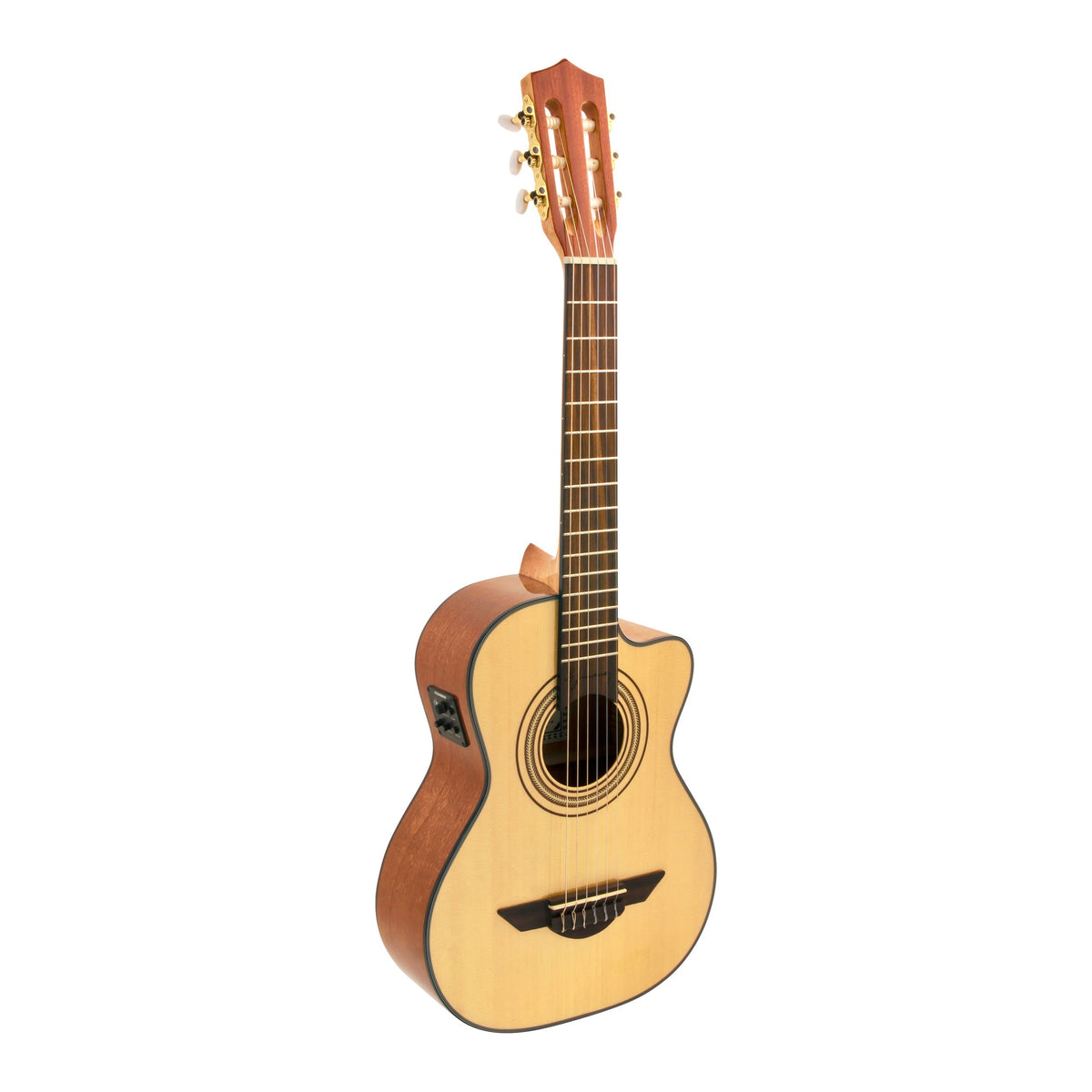 H. Jimenez LR2CE Voz de Trío Cutaway Acoustic Electric Requinto, full front view from headstock to end