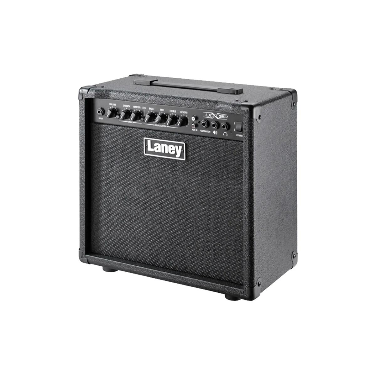 Laney LX35R black 35W combo amp, angled view from the right