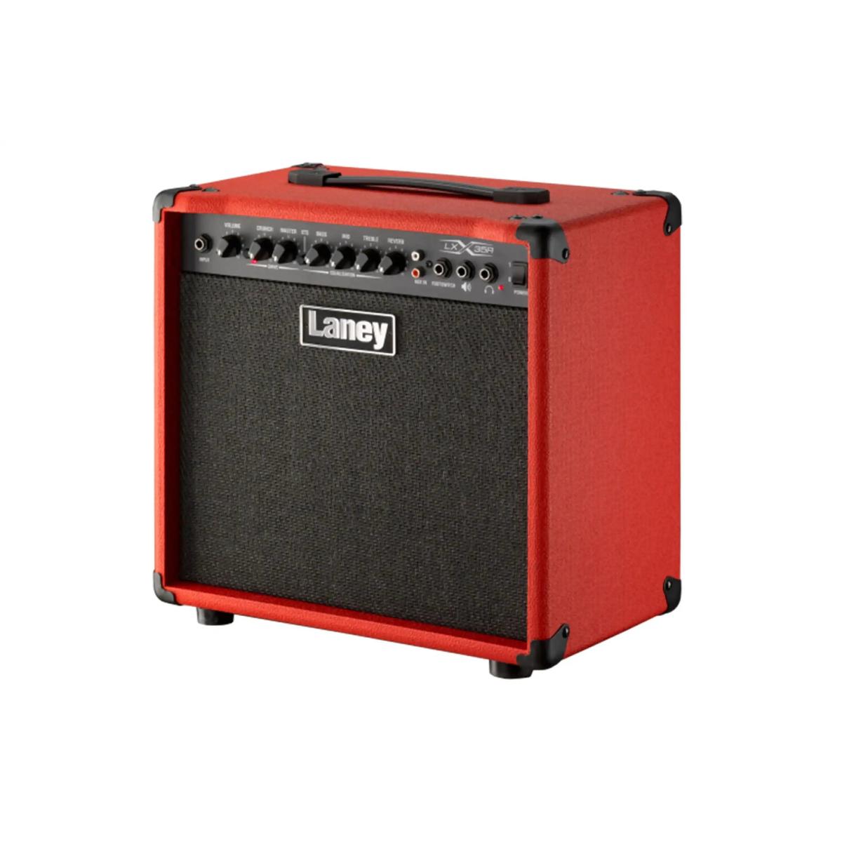 Laney LX35R-RED 35W combo amp, angled view from the right