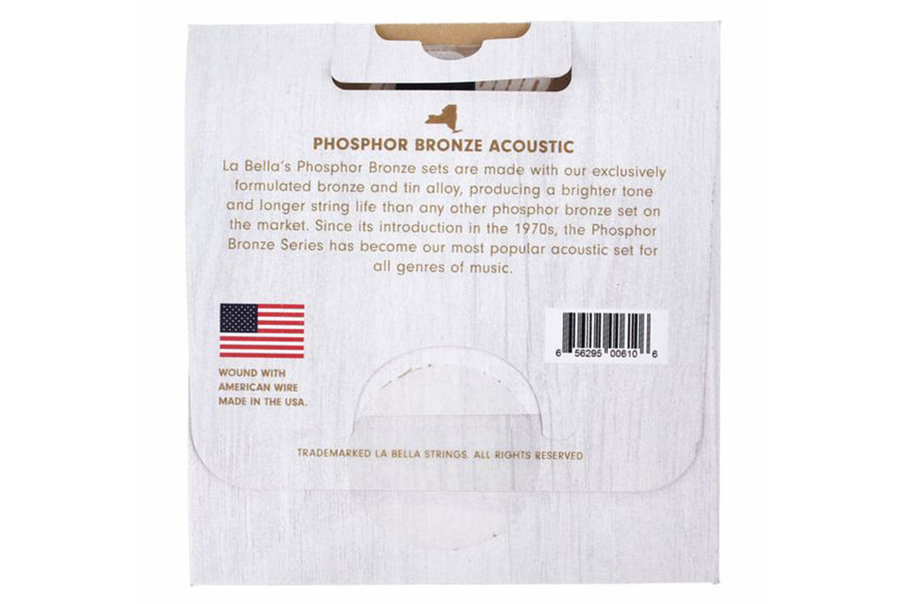La Bella 7GPB Phosphor Bronze Acoustic Steel Strings (E to E Tuning) FITS Romero Creations Baritone Guilele