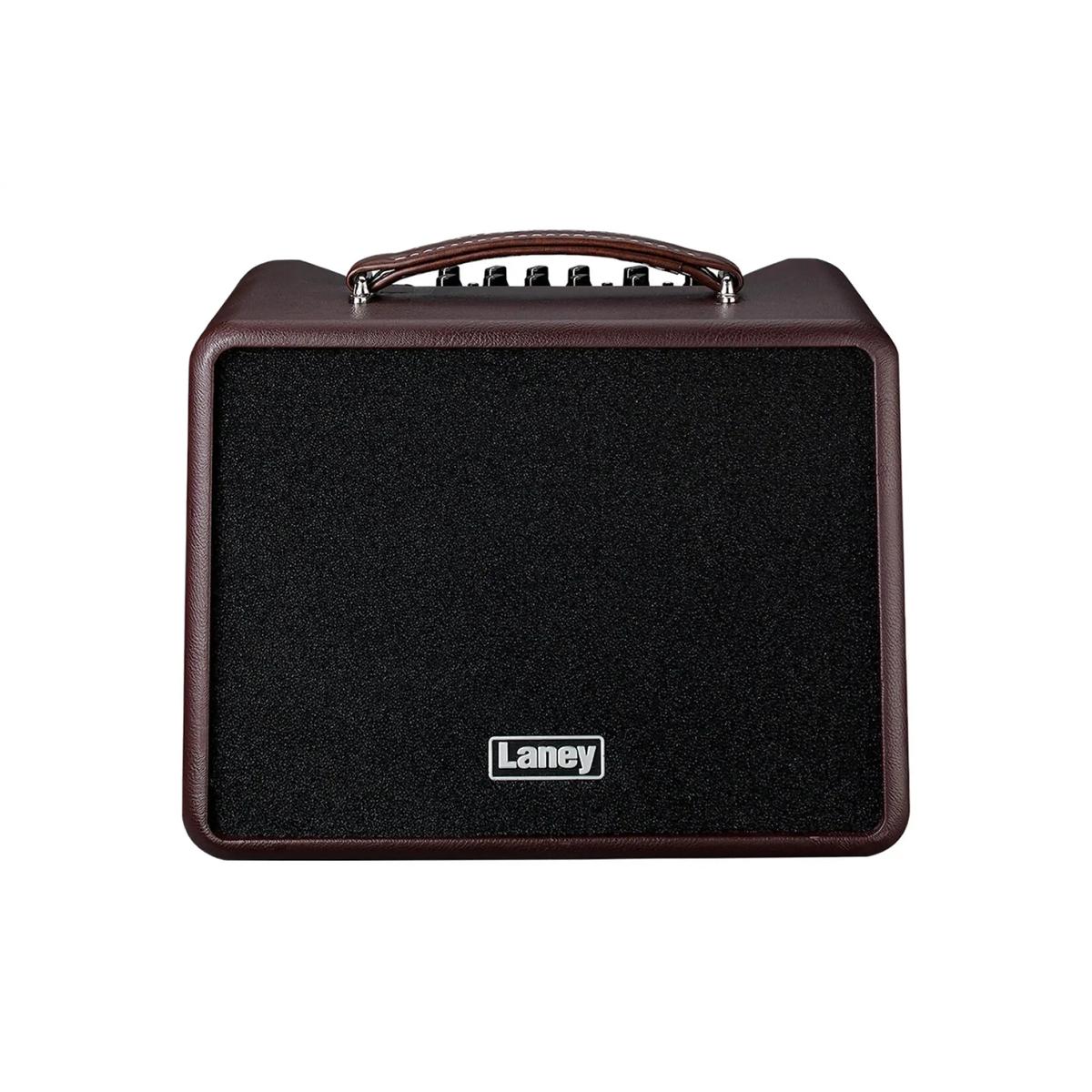 Laney A-Solo 60W acoustic guitar amplifier, front with speaker grille and handle