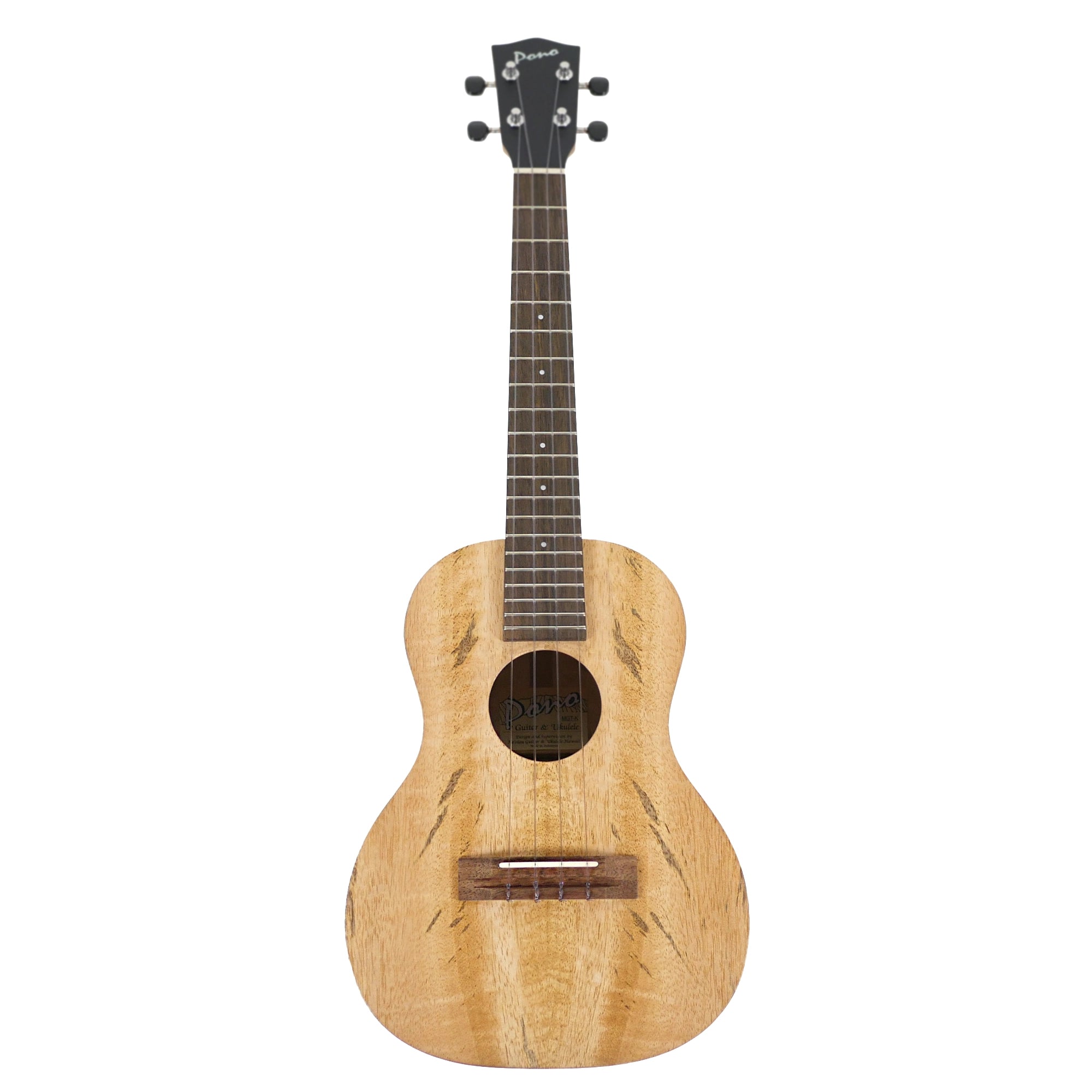 Full front view of the PONO MGT-K tenor ukulele featuring a solid mango body, mahogany neck, and merbau fretboard and bridge.