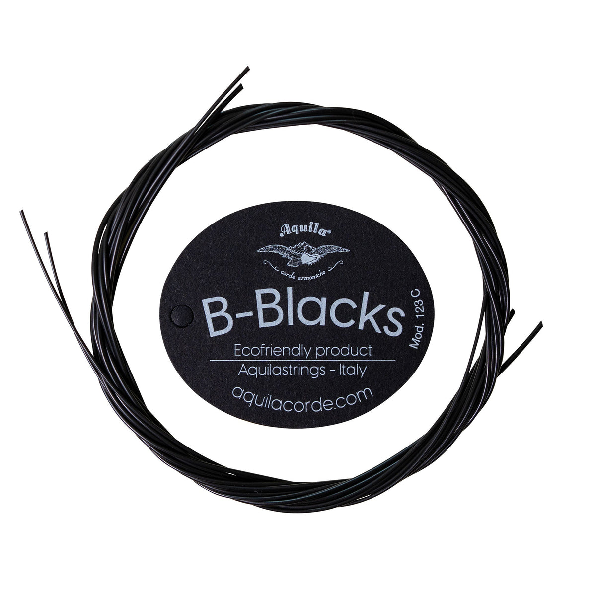 Aquila B-Black ukulele string set included in the MK-S-IA-PACK