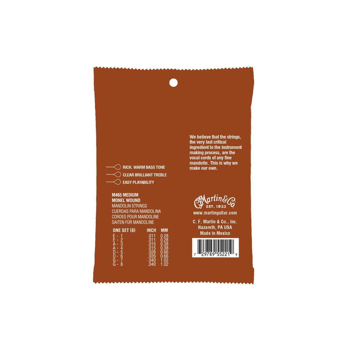 Martin-M465-Monel-Mandolin-Strings-2 | Terry Carter Music Store
