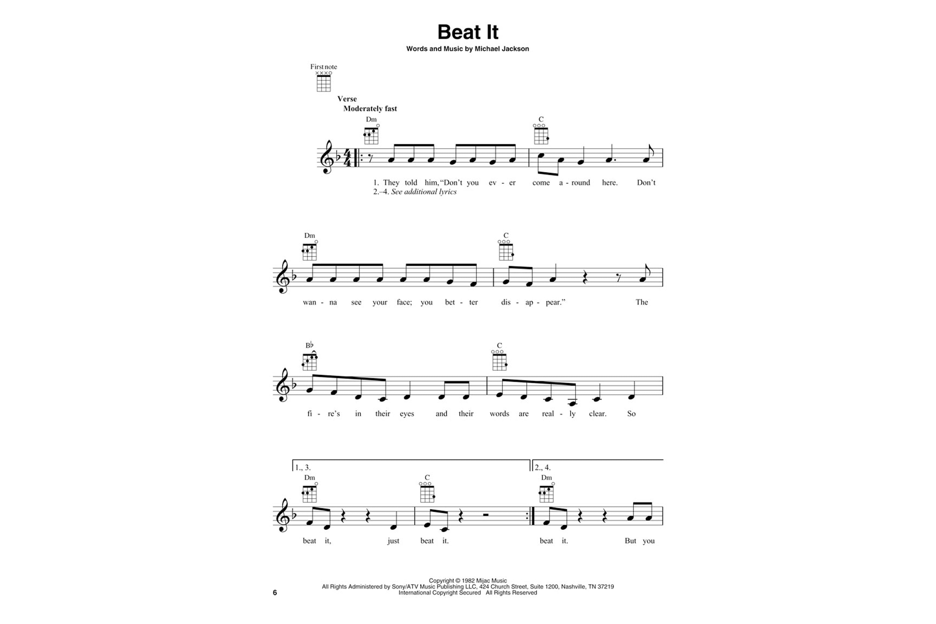 Michael Jackson for Ukulele