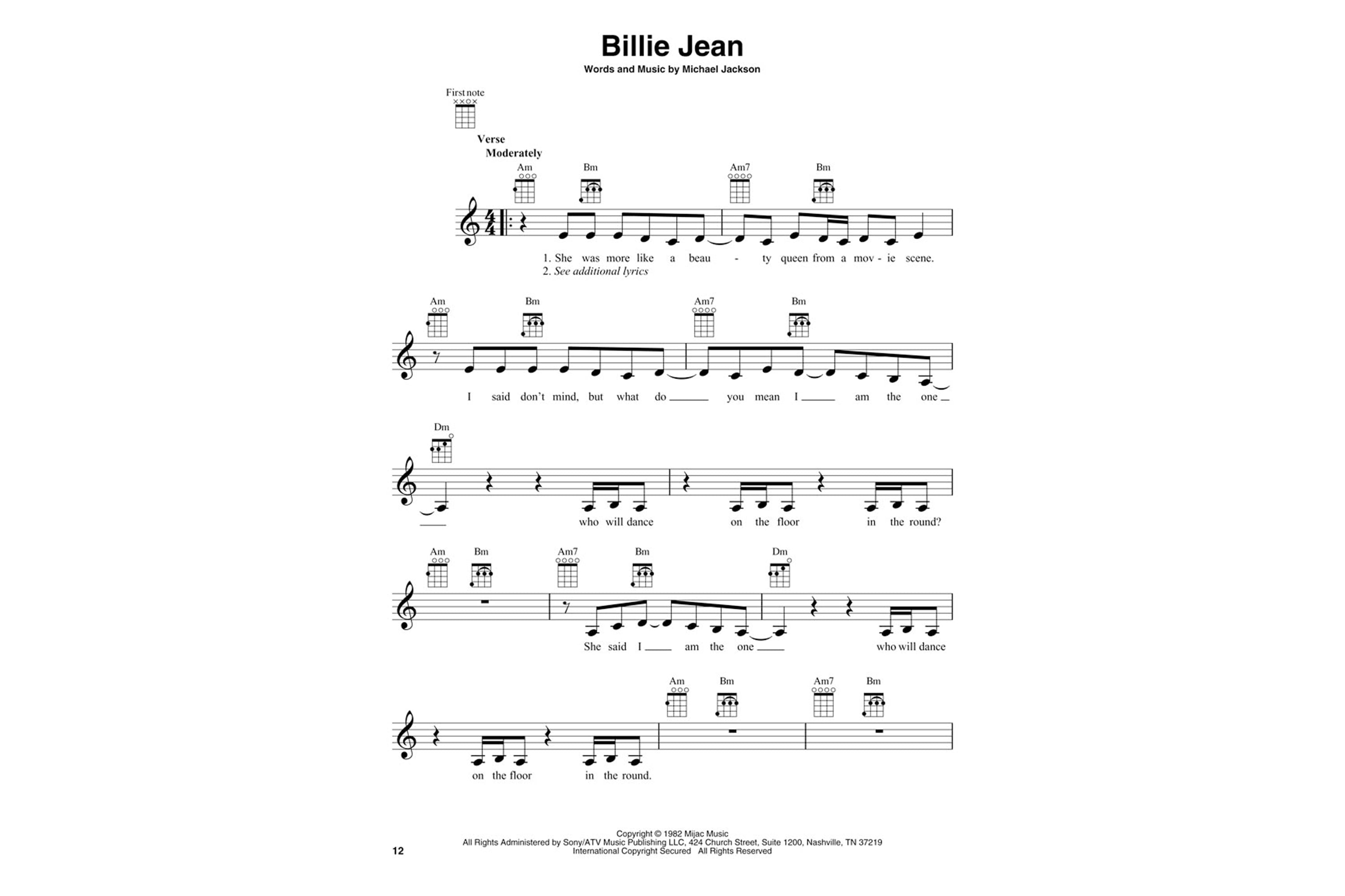 Michael Jackson for Ukulele