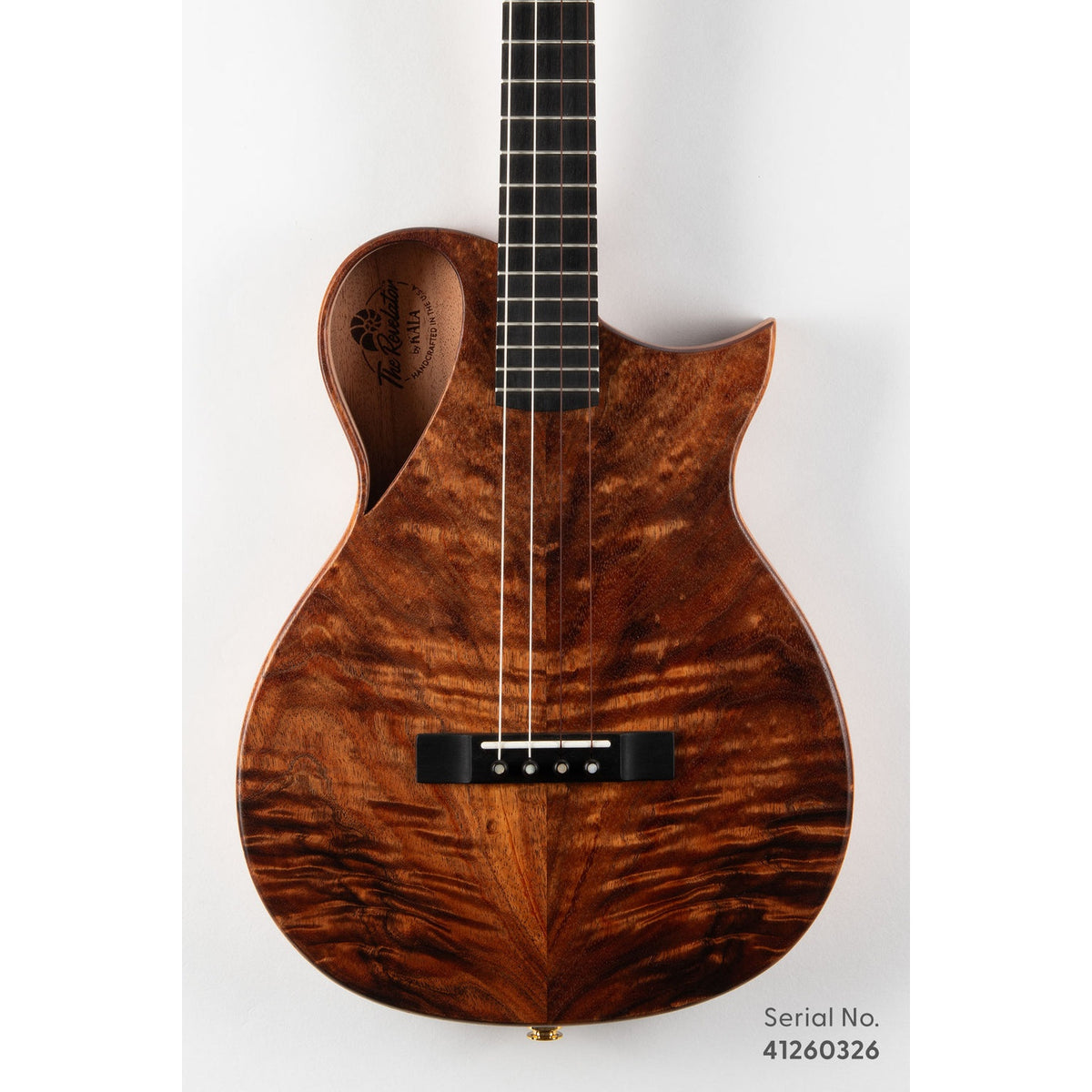 Kala NS-KOA-B Revelator Nautilus Hawaiian Koa Baritone Ukulele - Serial NS-KOA-B-41260326, front view