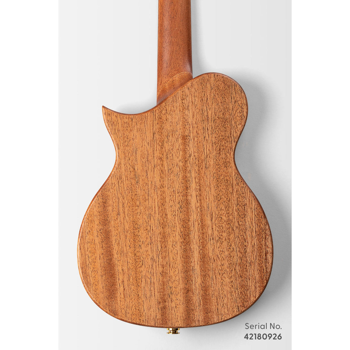 Kala NSL-SSWE-T Revelator Nautilus Limited Sitka Spruce Tenor Ukulele, serial 42180926, back view showing the solid mahogany back