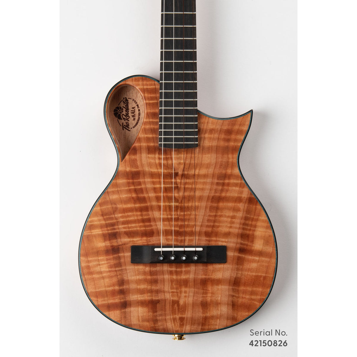 Kala NSL-SUGI-T Revelator Nautilus Limited Hawaiian Sugi Tenor Ukulele, serial 42150826, front view showing the wavy sugi grain top