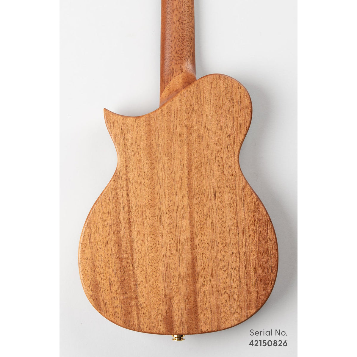 Kala NSL-SUGI-T Revelator Nautilus Limited Hawaiian Sugi Tenor Ukulele, serial 42150826, back view showing the solid mahogany back