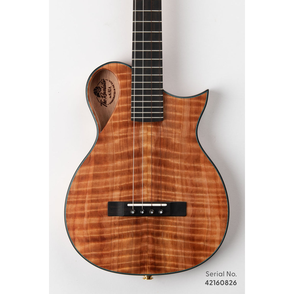 Kala NSL-SUGI-T Revelator Nautilus Limited Hawaiian Sugi Tenor Ukulele, serial 42160826, front view showing the wavy sugi grain top