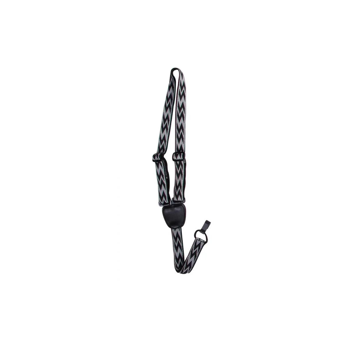 On-Stage-GSA70P-Patterned-Ukulele-Strap-BLK-AND-GRAY | Terry Carter Music Store